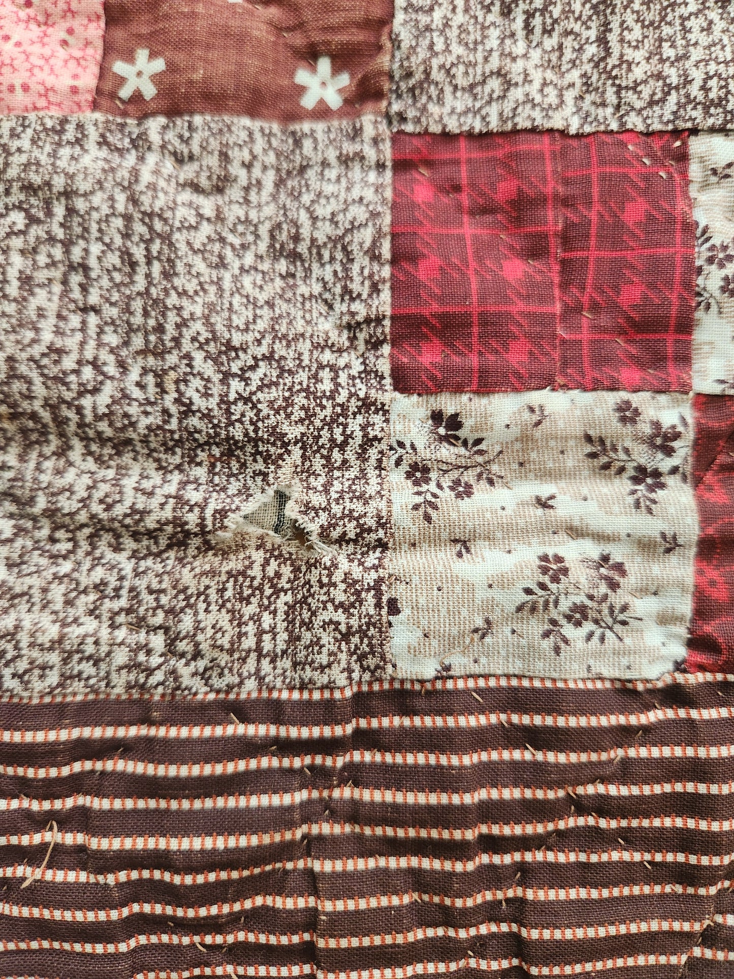 Antique Four Patch Quilt c1880