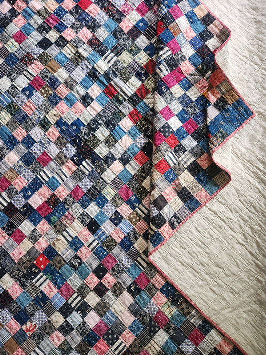 The Eddie Quilt - Antique Postage Stamp Quilt c1890