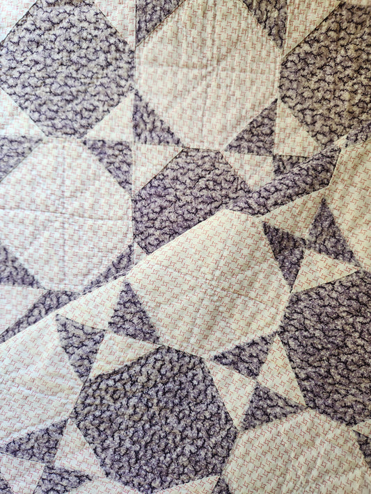 Antique Purple Snowball Quilt