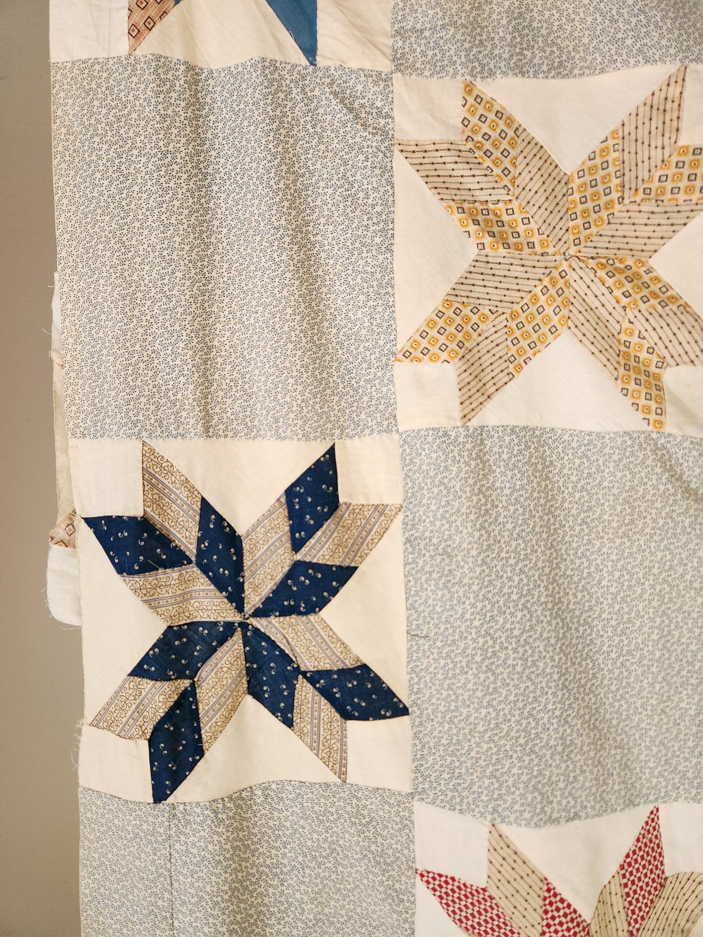 Vintage Stars Patchwork Quilt Top