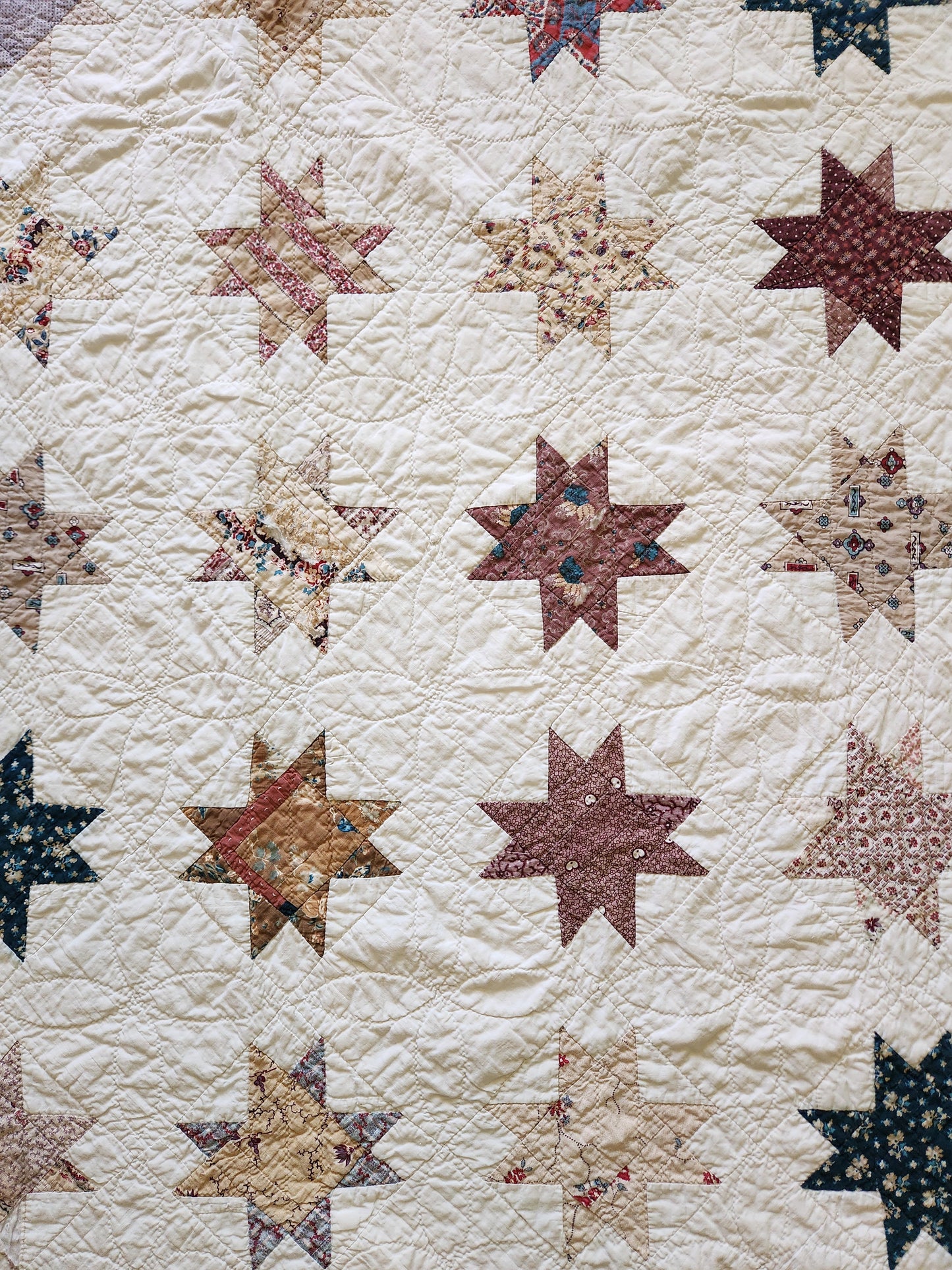 Antique 19th Century Evening Star Quilt