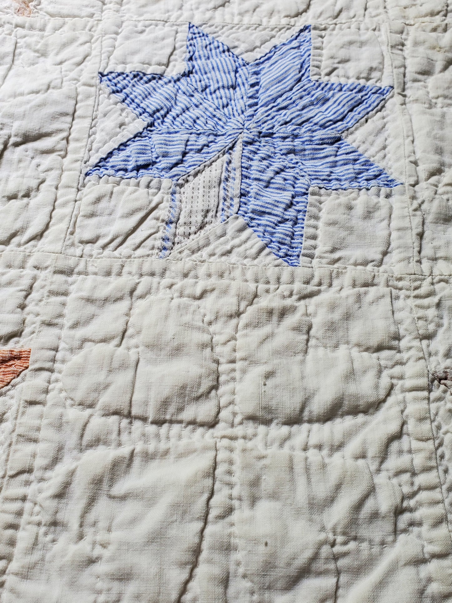 Vintage 8 Point Star Quilt ca 1900