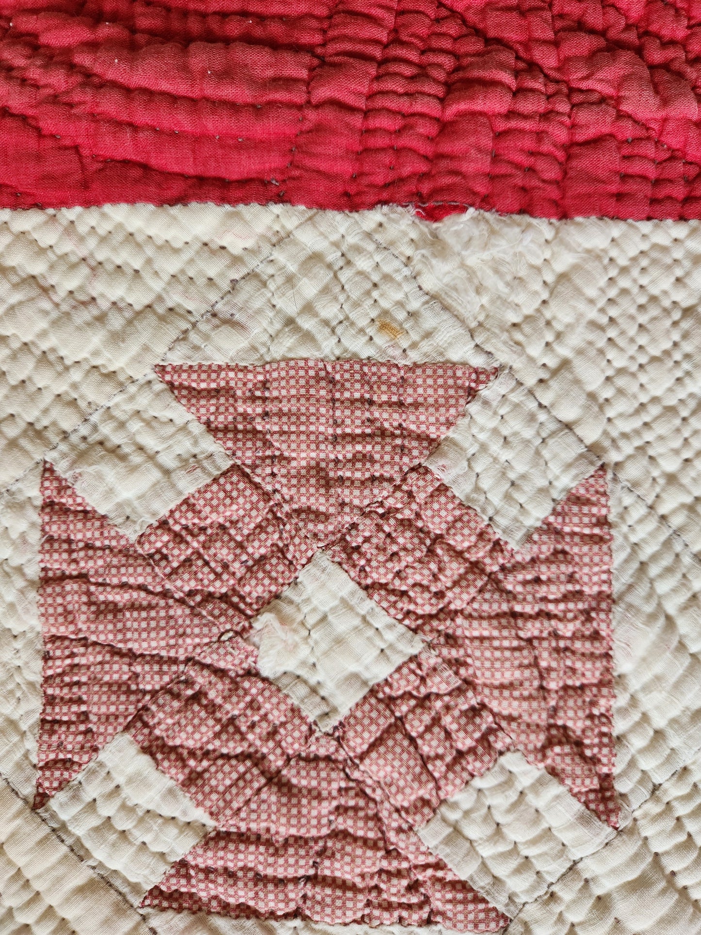 Antique Hole in the Barn Door Patchwork Quilt c1900