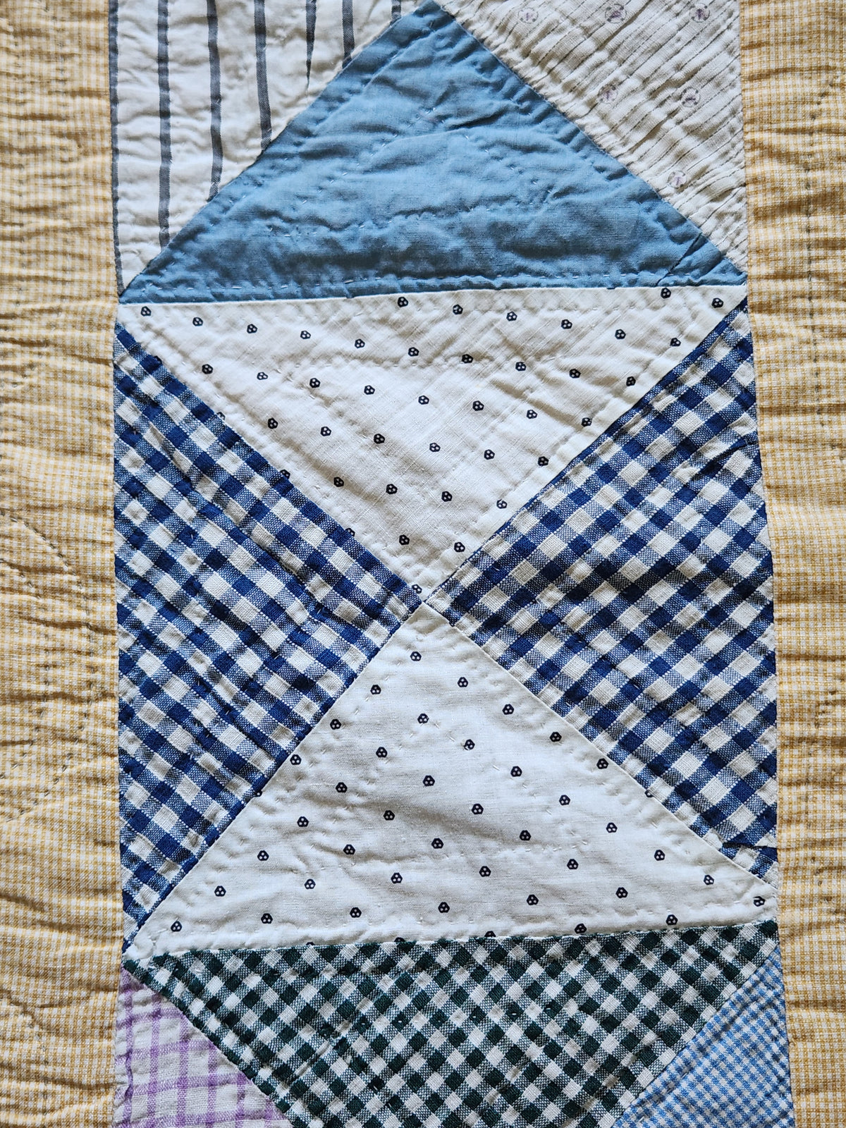Antique Patchwork Chain Quilt c1920