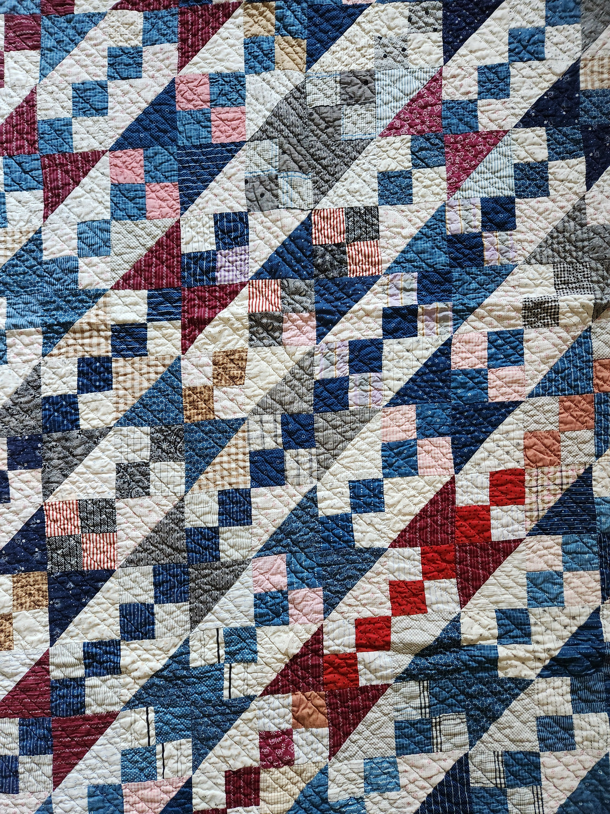 Antique Jacob’s Ladder Quilt c1900