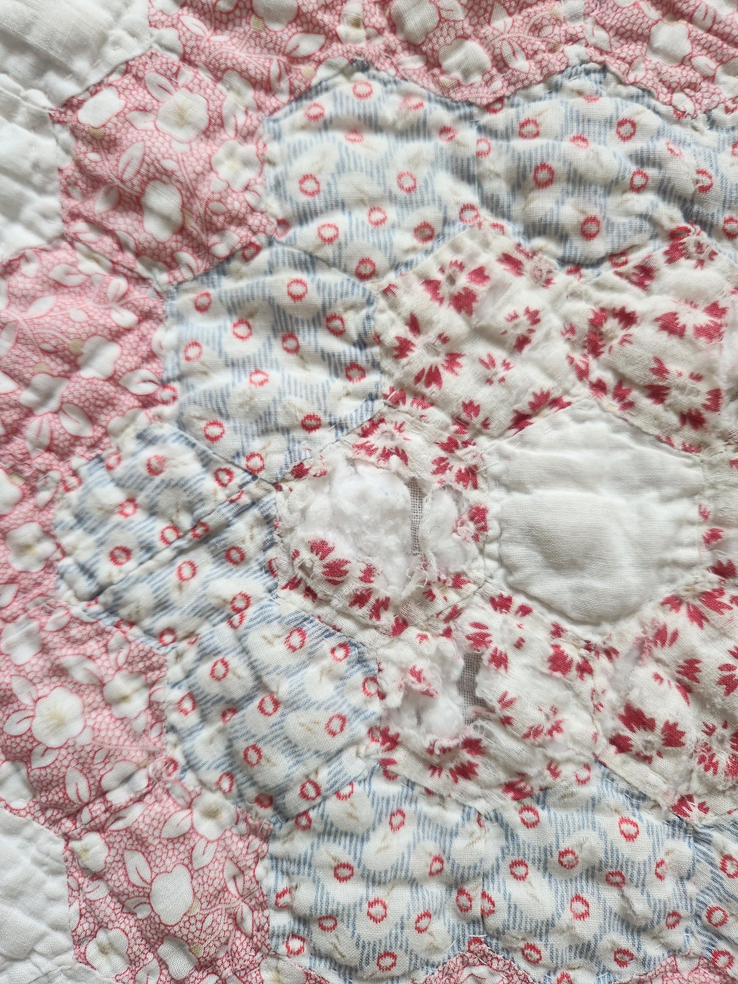 Vintage Grandmother's Garden Quilt c1940