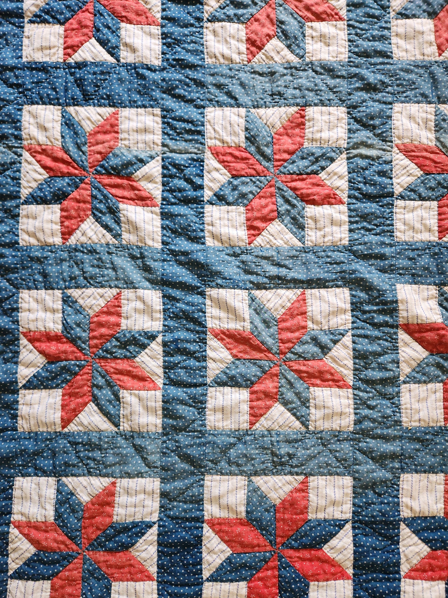 Red, White, & Blue Antique Star Quilt