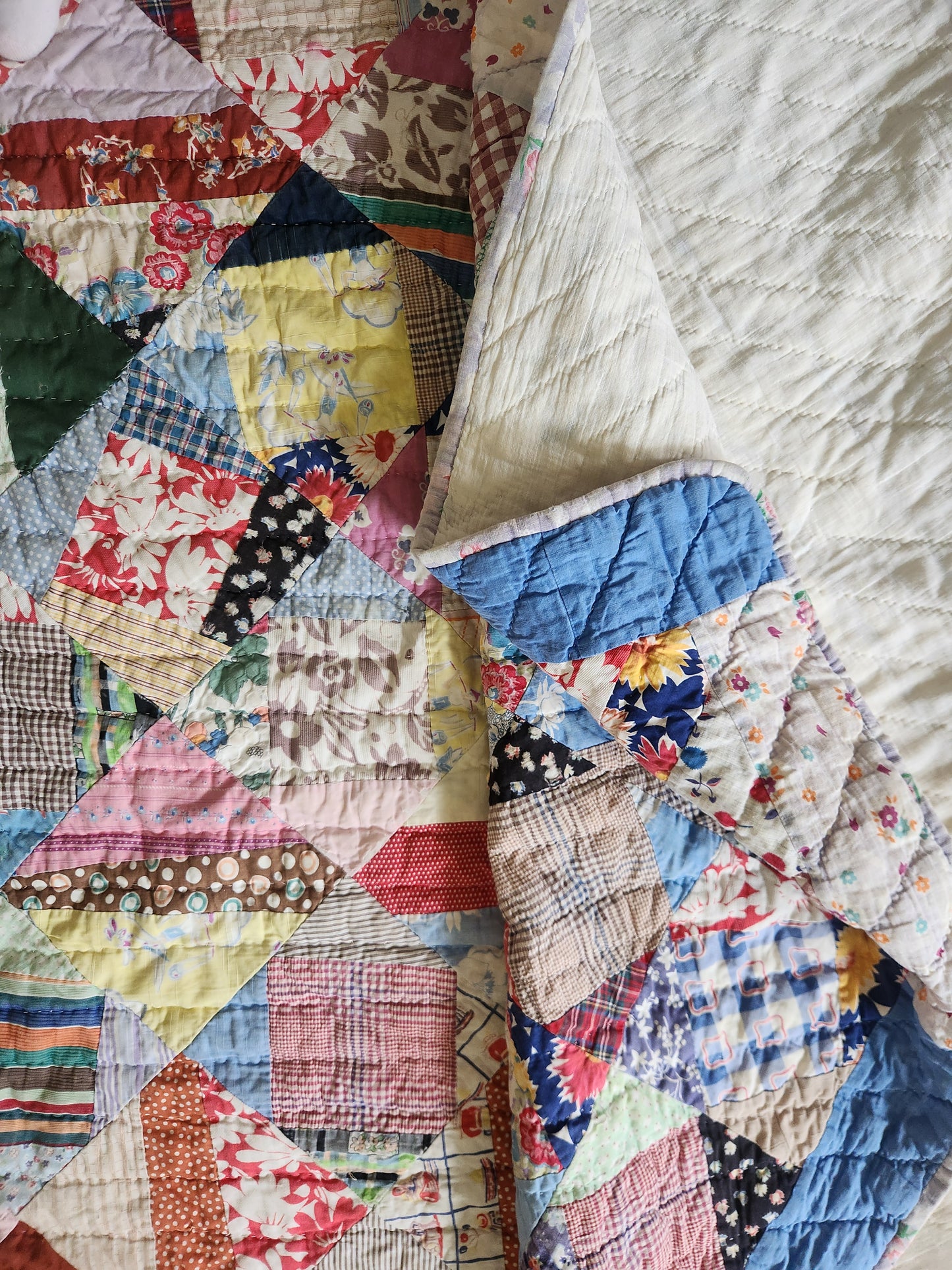 1940’s Feed Sack String Quilt