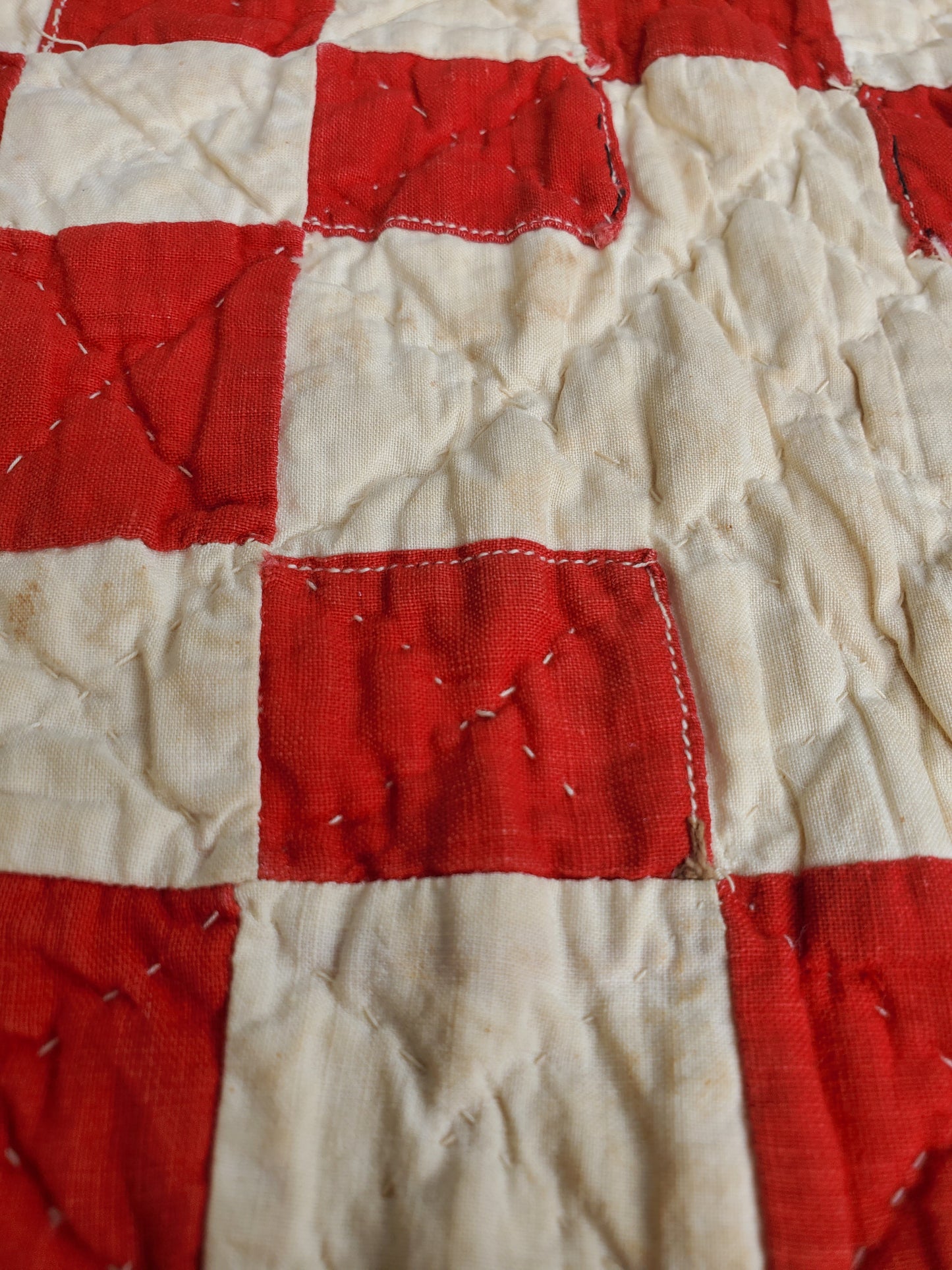 Red and White Doll Quilt