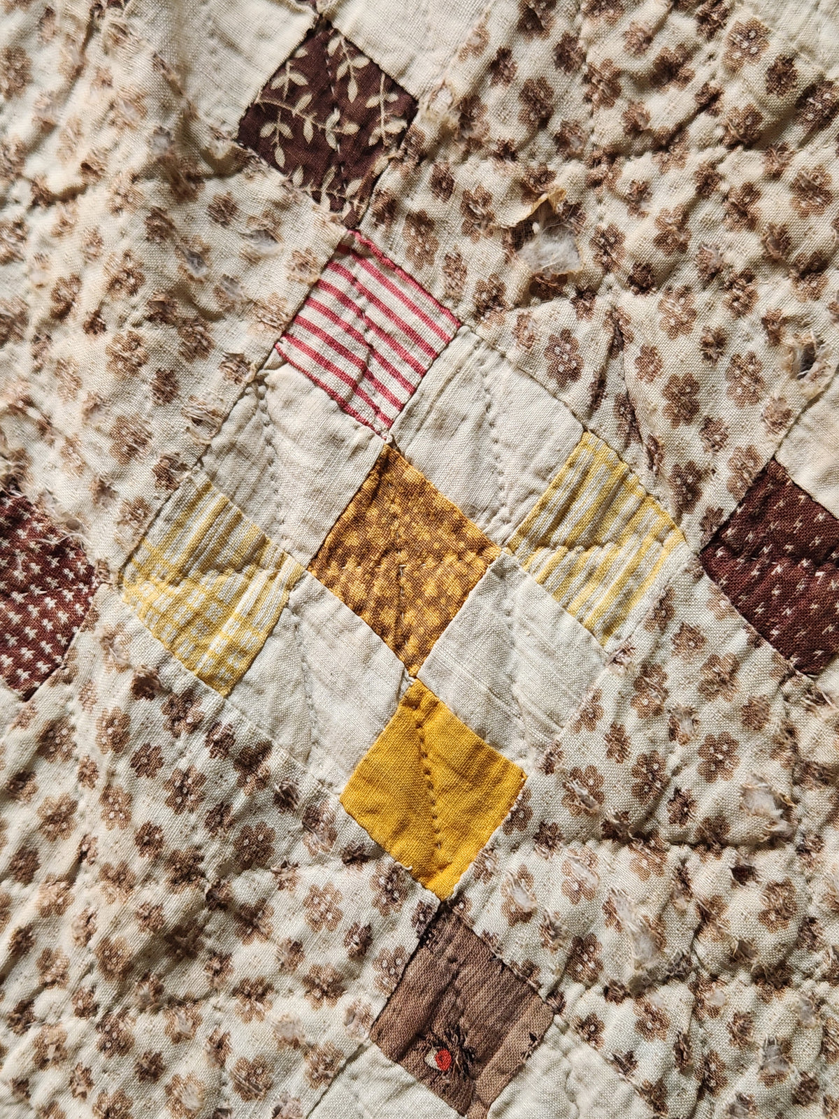 Antique Nine Patch on Point Quilt