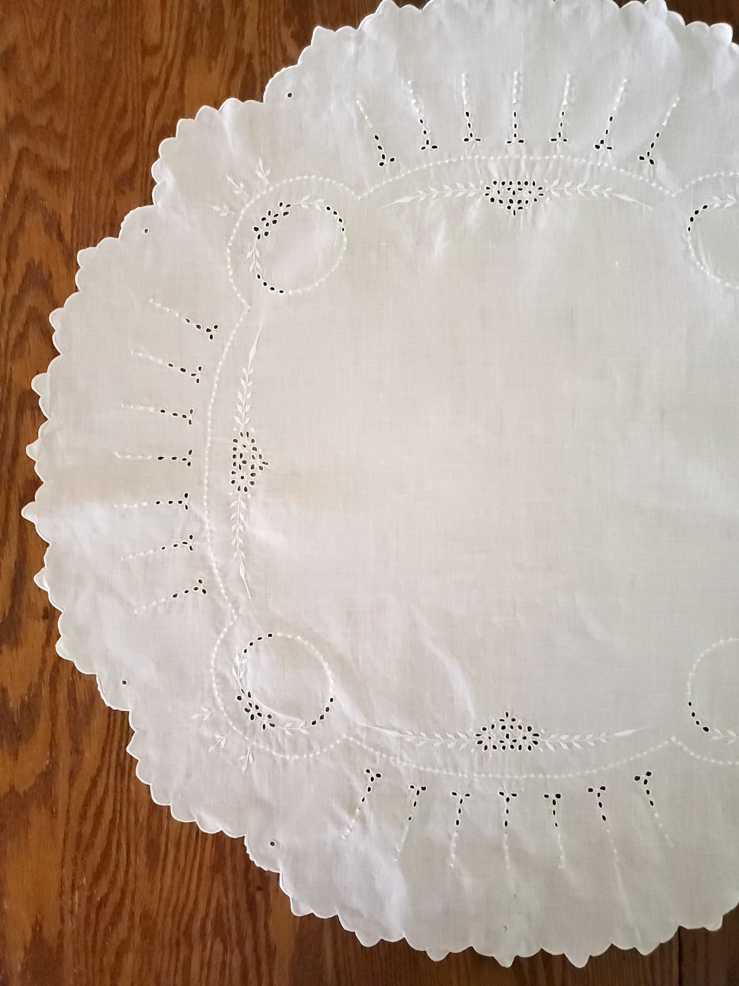 Antique White Embroidered Cloth