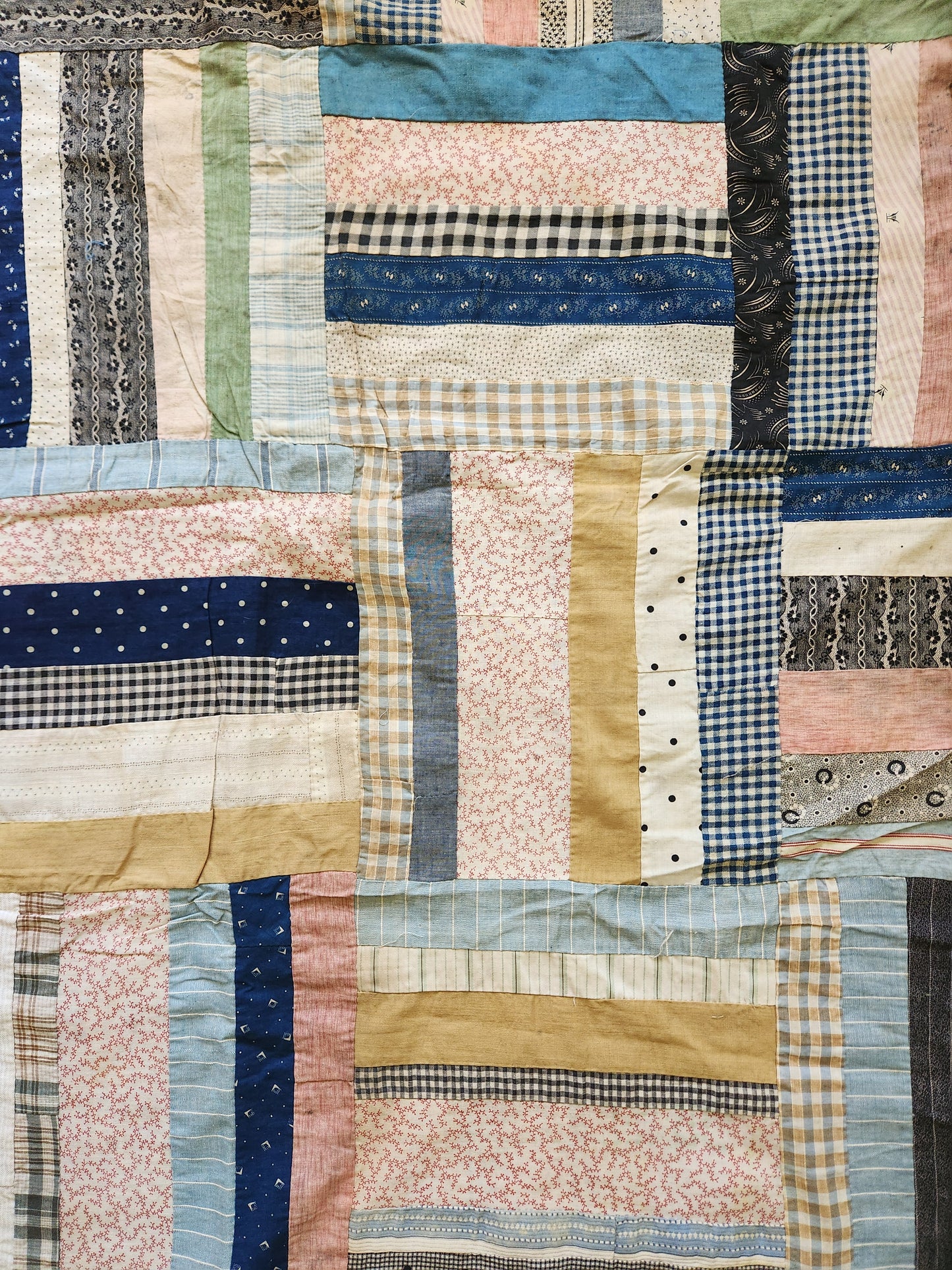Strip Quilt Top c1920
