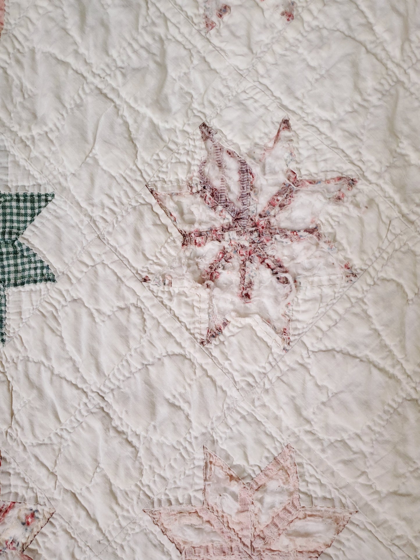 Vintage 8 Point Star Quilt ca 1900