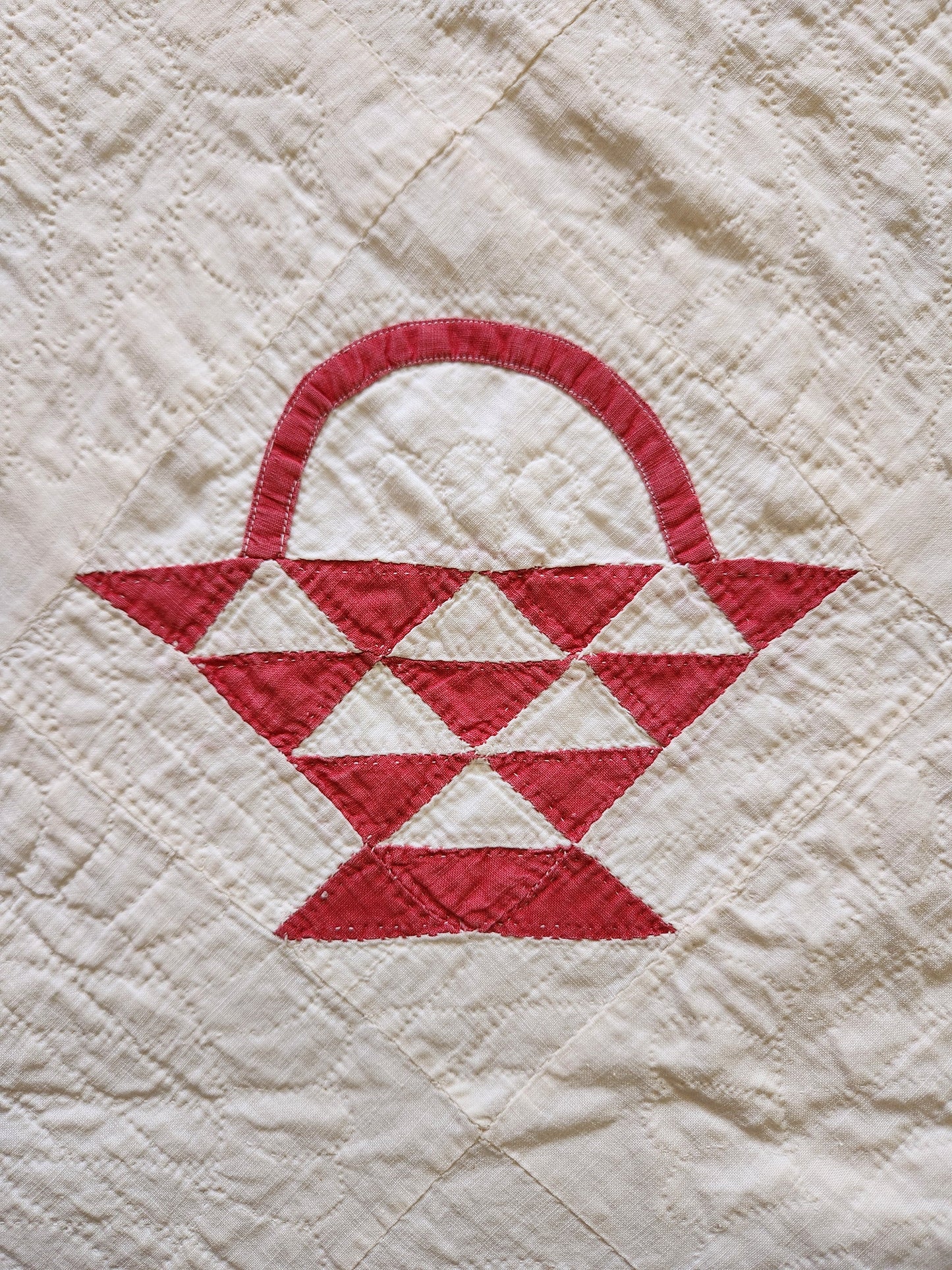 Antique Red & White Baskets Quilt