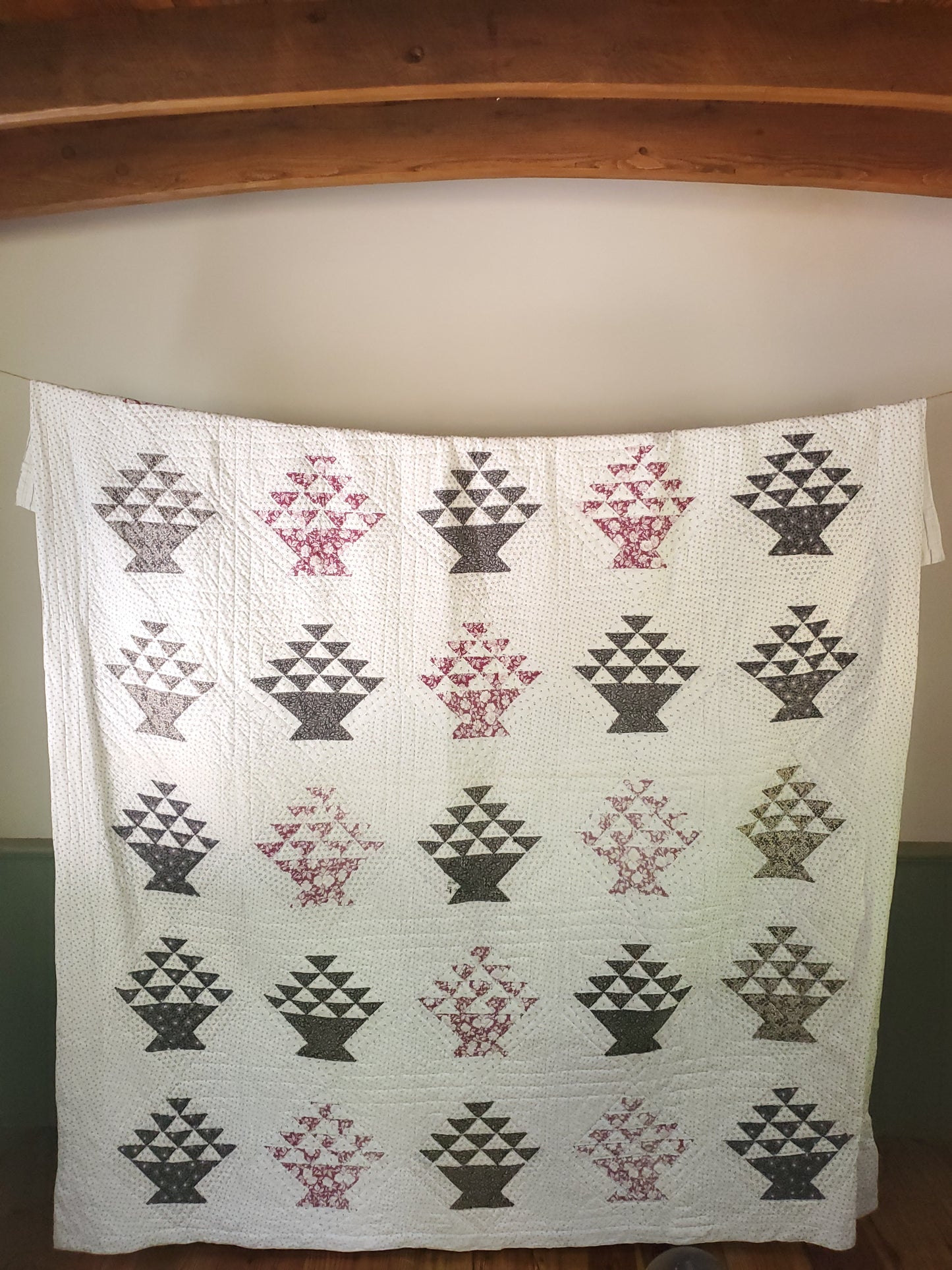 Antique Basket Quilt, ca 1890