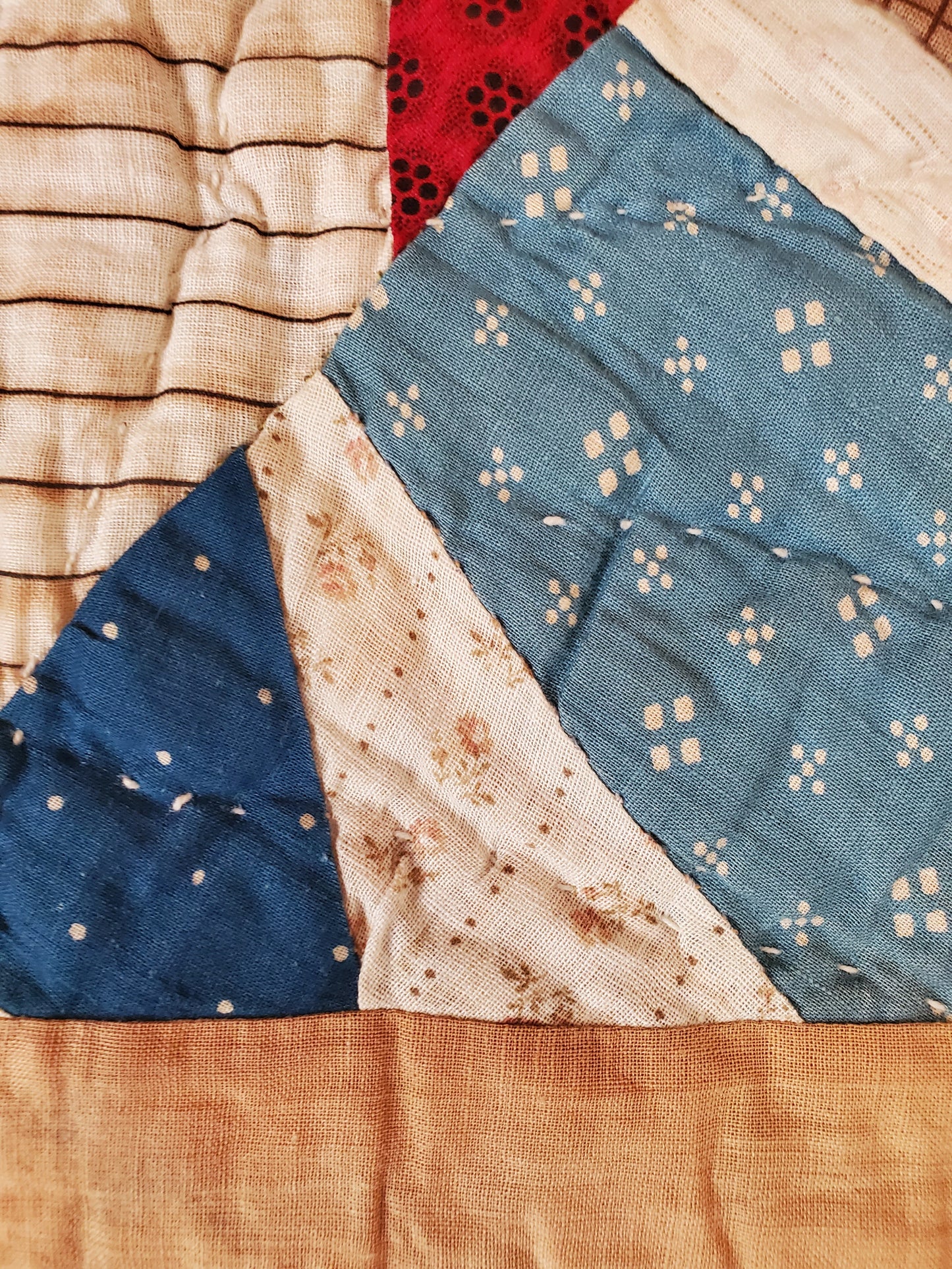 Antique Feed Sack String Quilt