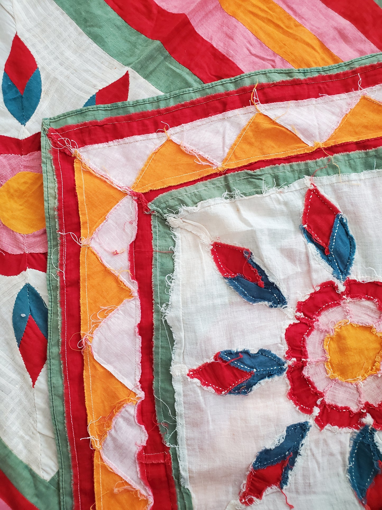 Antique Rose of Sharon Quilt Top