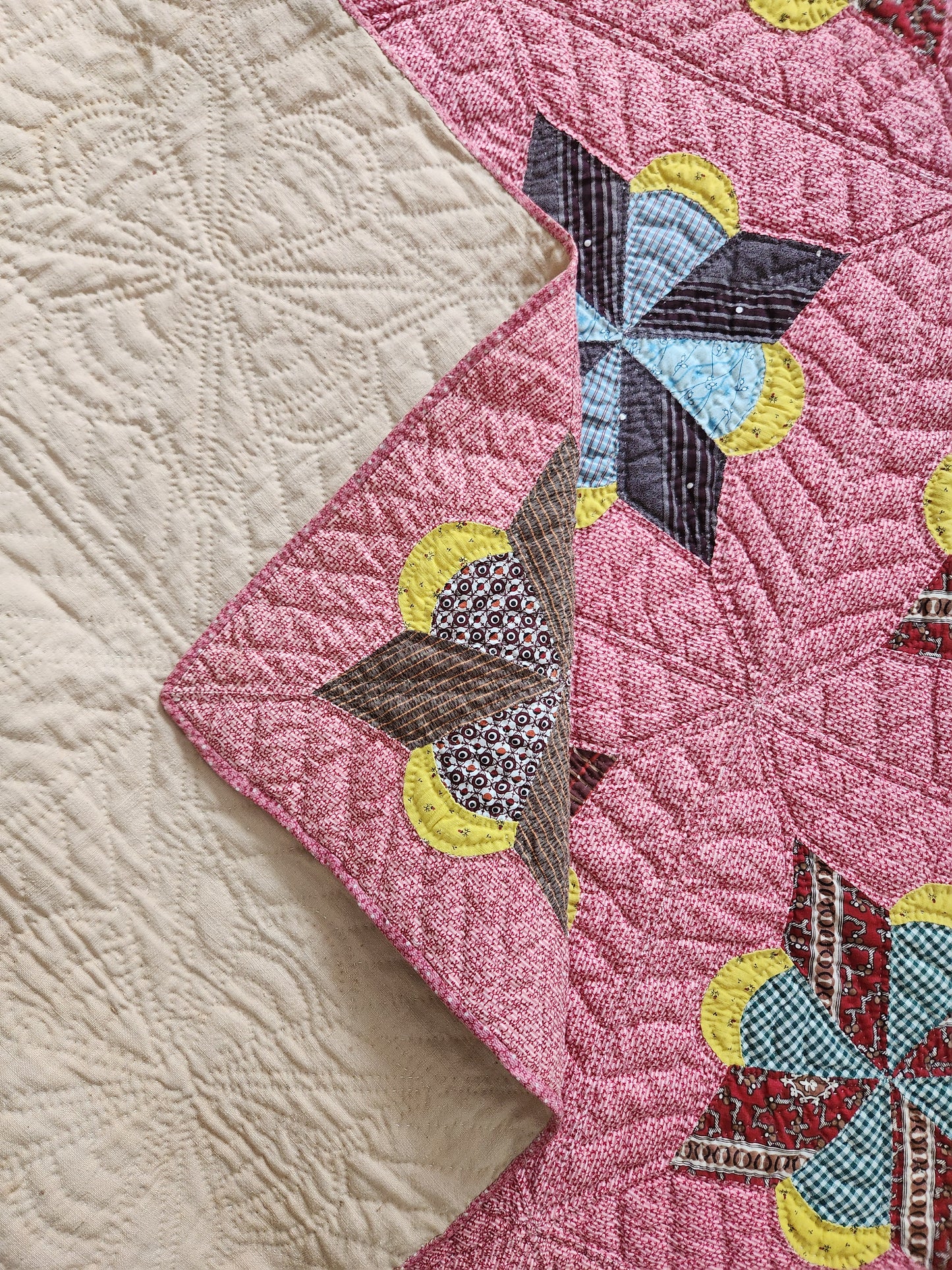 Antique Lucky Star Quilt c1880