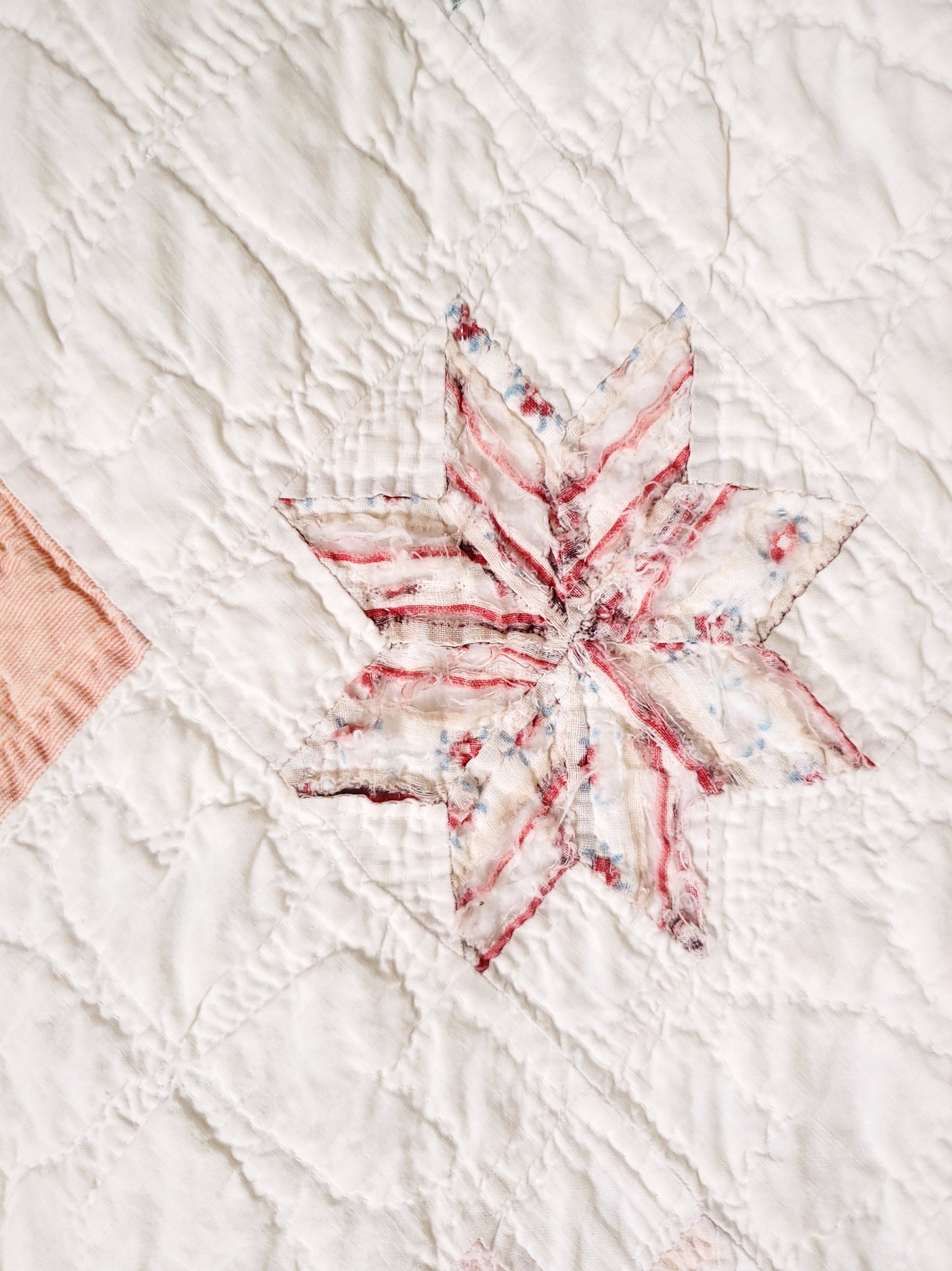 Vintage 8 Point Star Quilt ca 1900