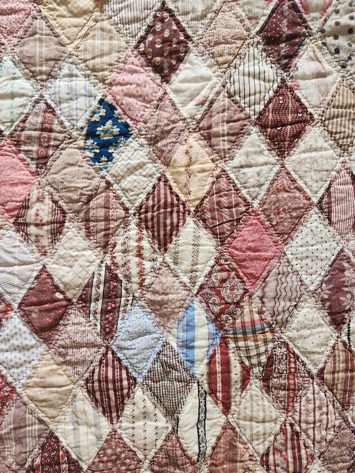 Antique Semi-Charm Diamond Quilt c1880