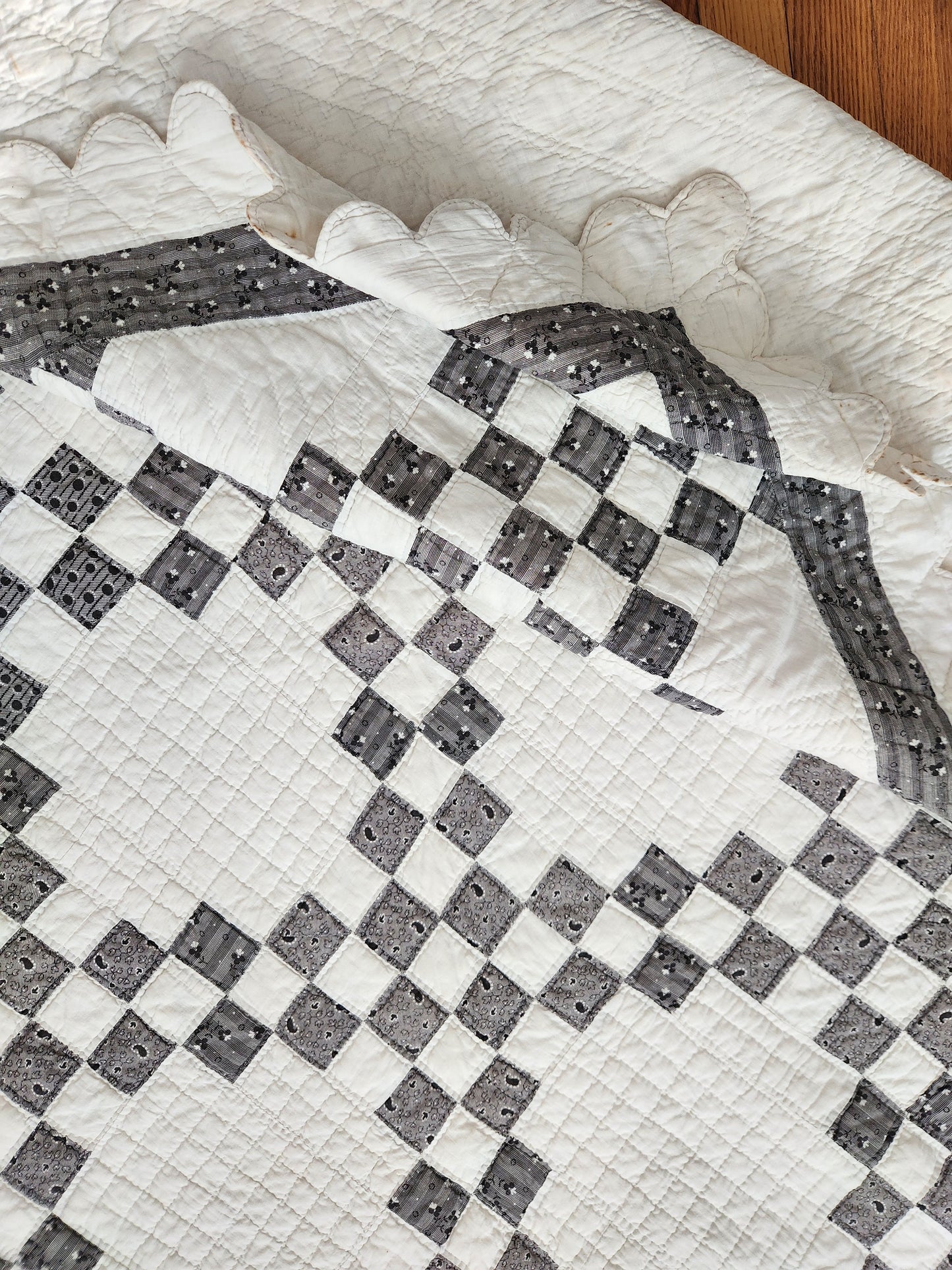 Antique Mourning Quilt c1900