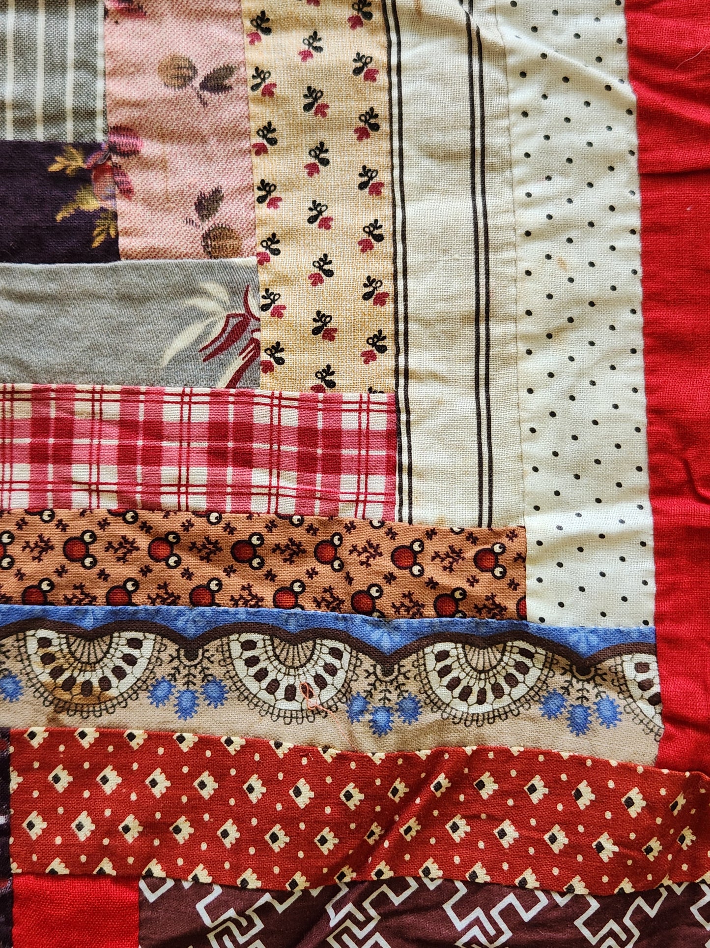 Antique Improvisational Quilt Top