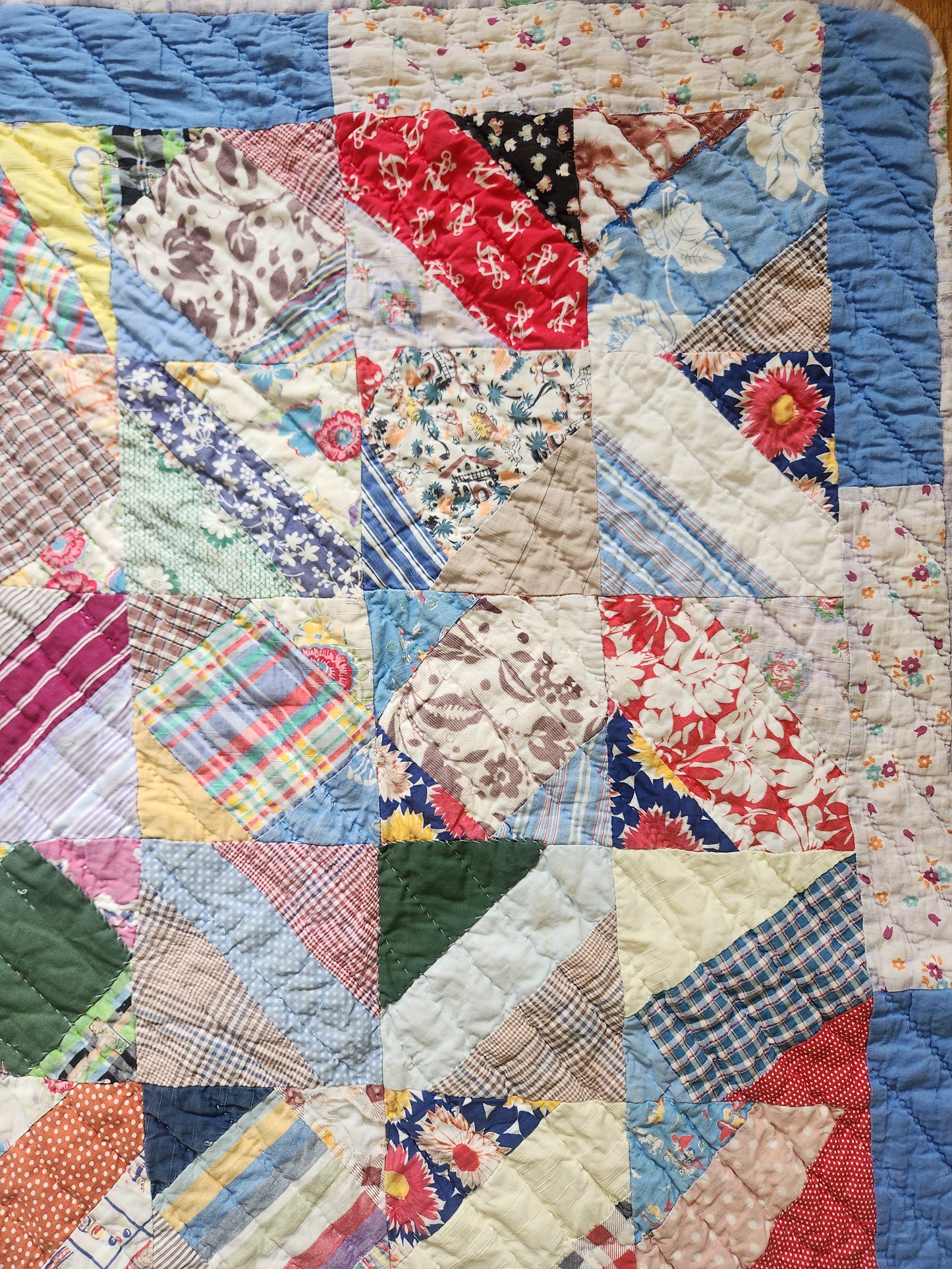 1940’s Feed Sack String Quilt