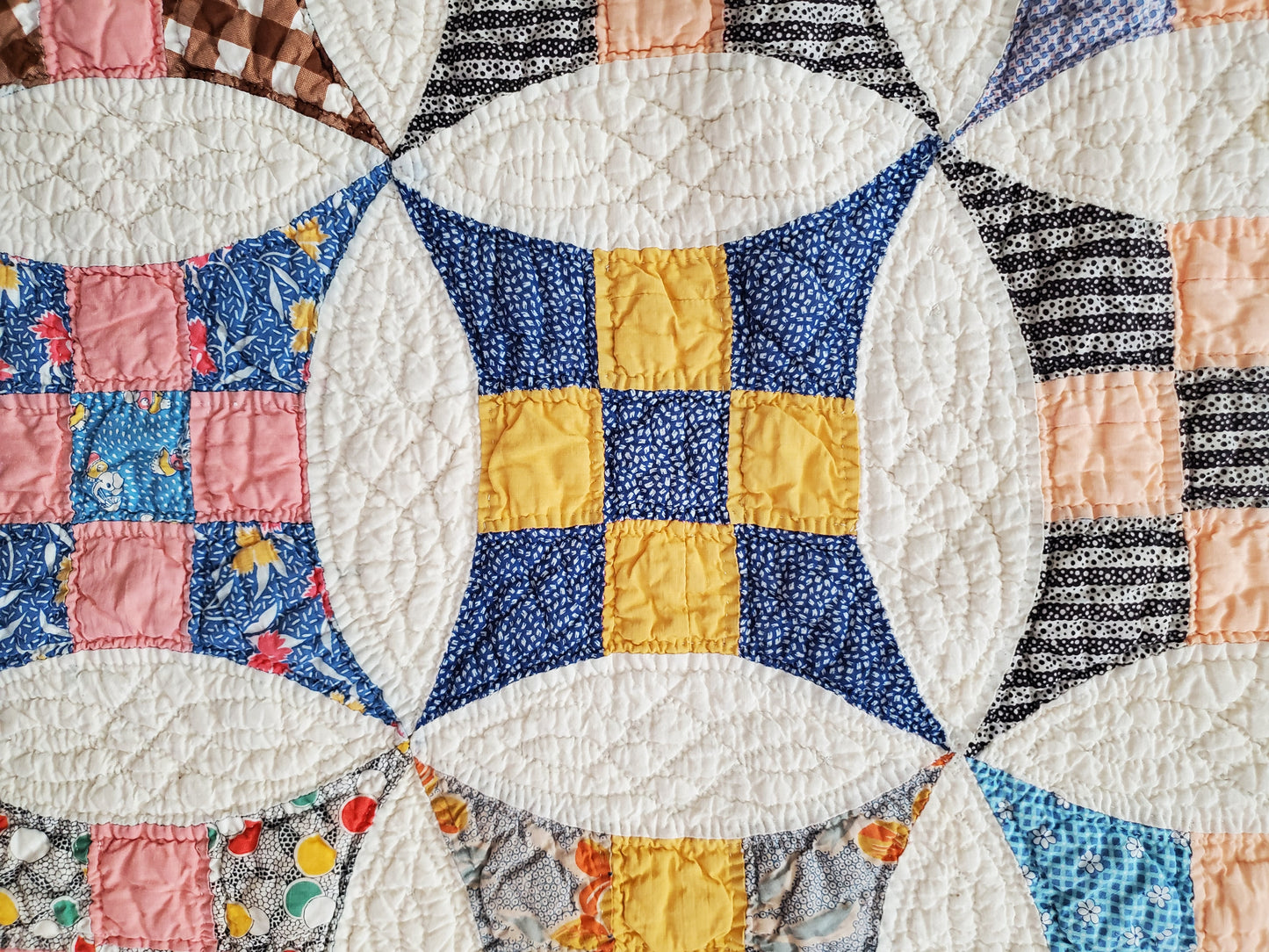 Improved 9 Patch Vintage Quilt, ca 1930