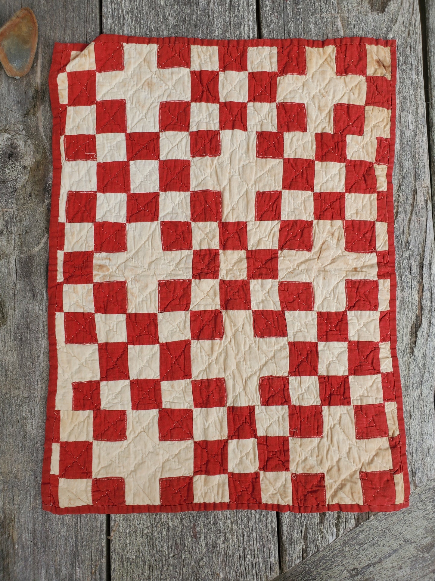 Red and White Doll Quilt