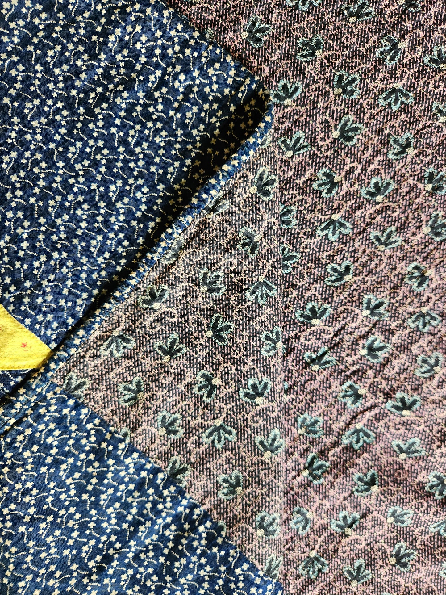 Four Patch on Point Quilt c1880