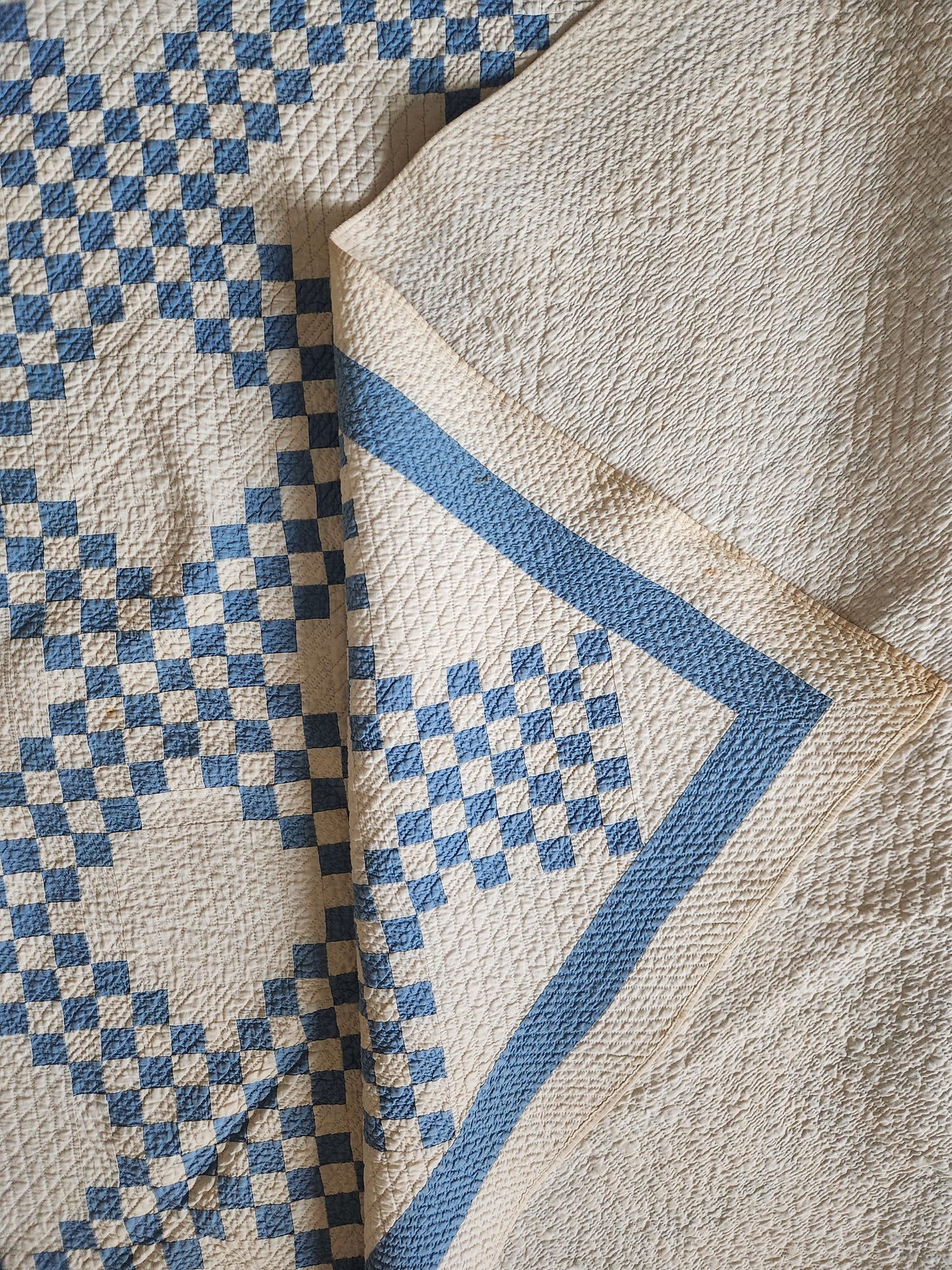 Blue and White Triple Irish Chain