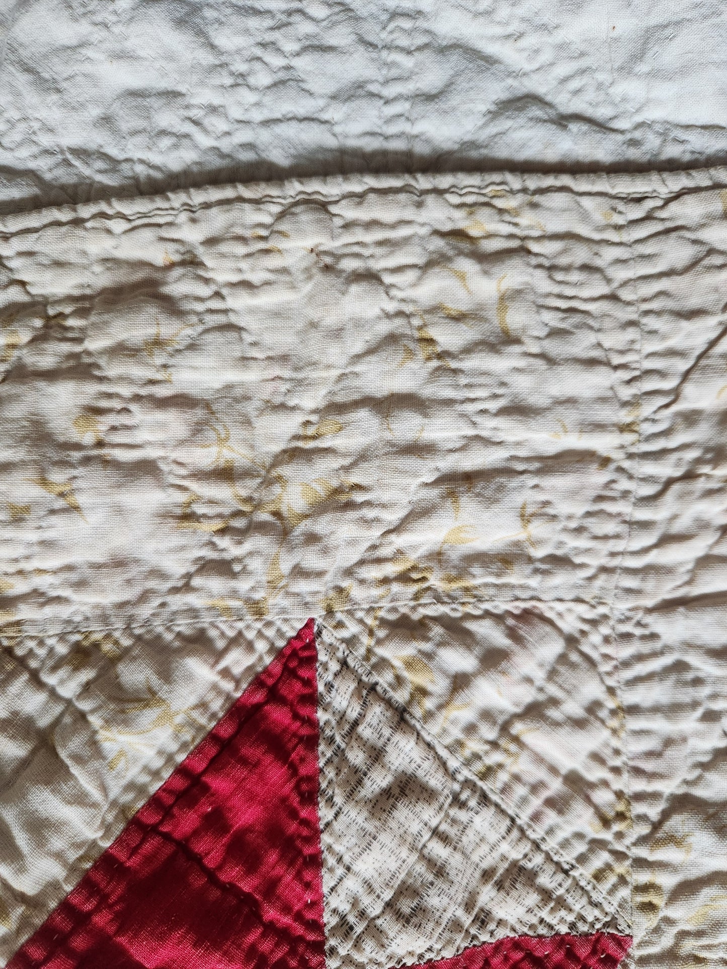 Antique Square in a Square Patchwork Quilt c1900