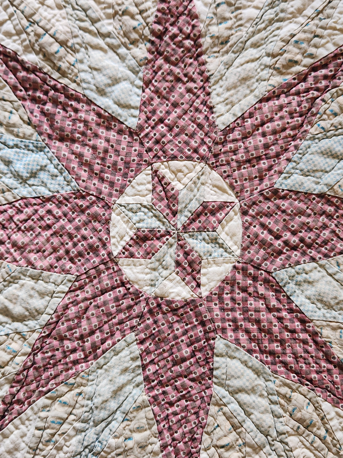 Antique 19th Century Compass Quilt