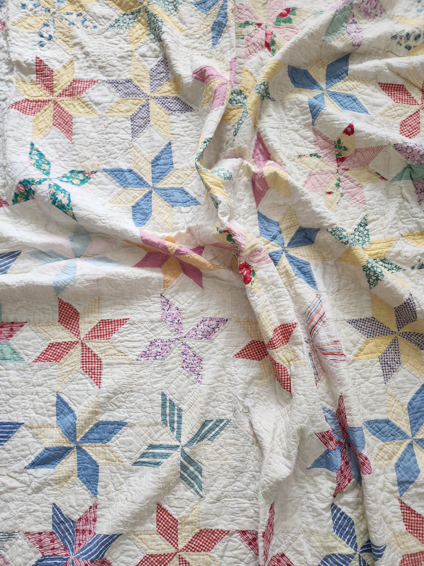 Vintage 8 Point Star Quilt c1940