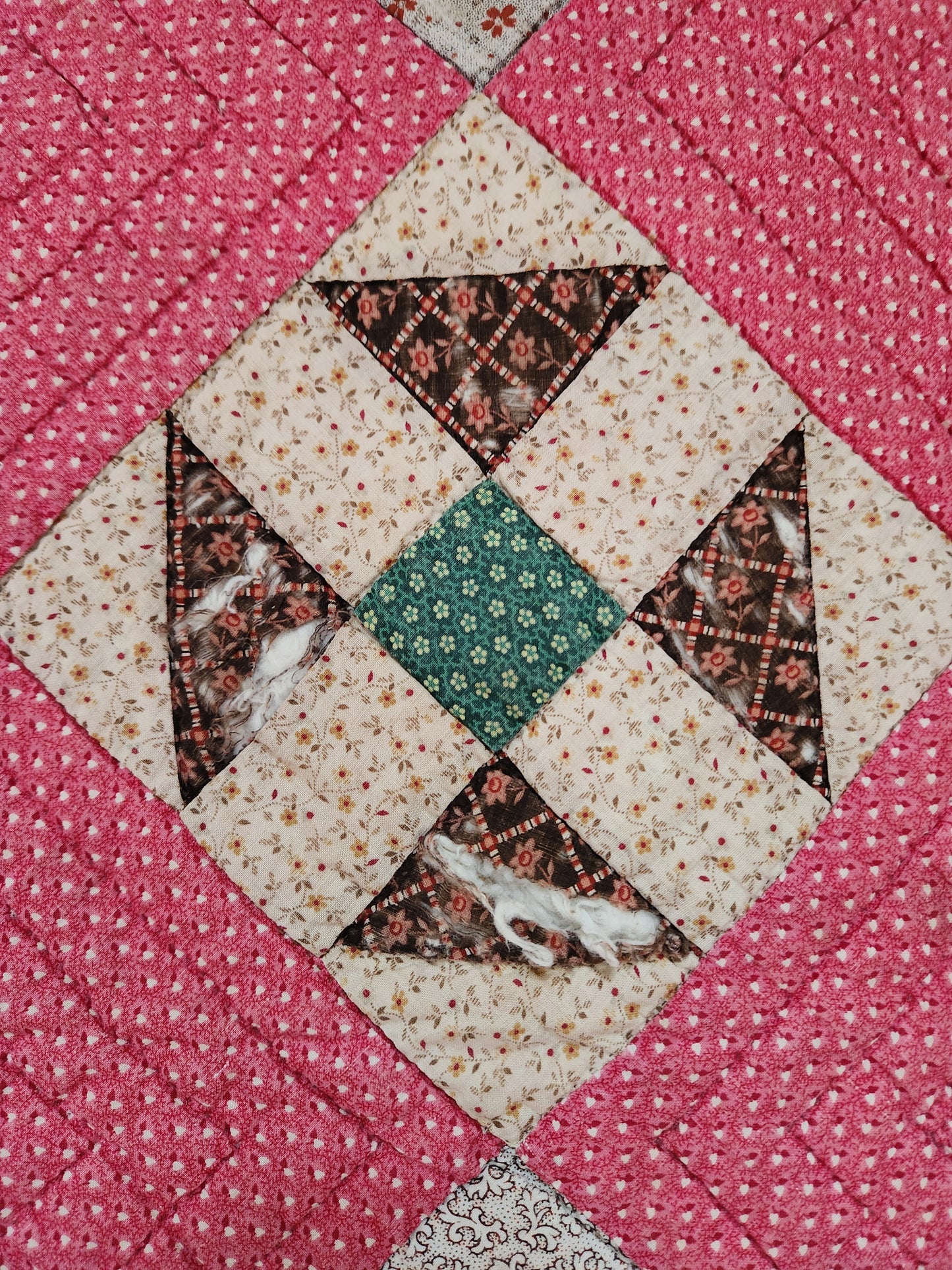 19th Century Pink Patchwork Quilt