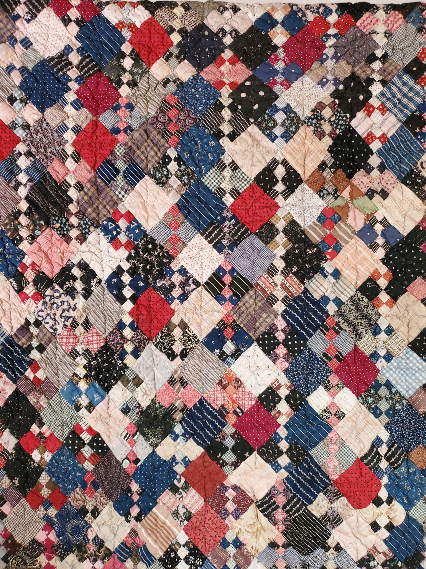 Hand Pieced Antique Quilt, ca 1890