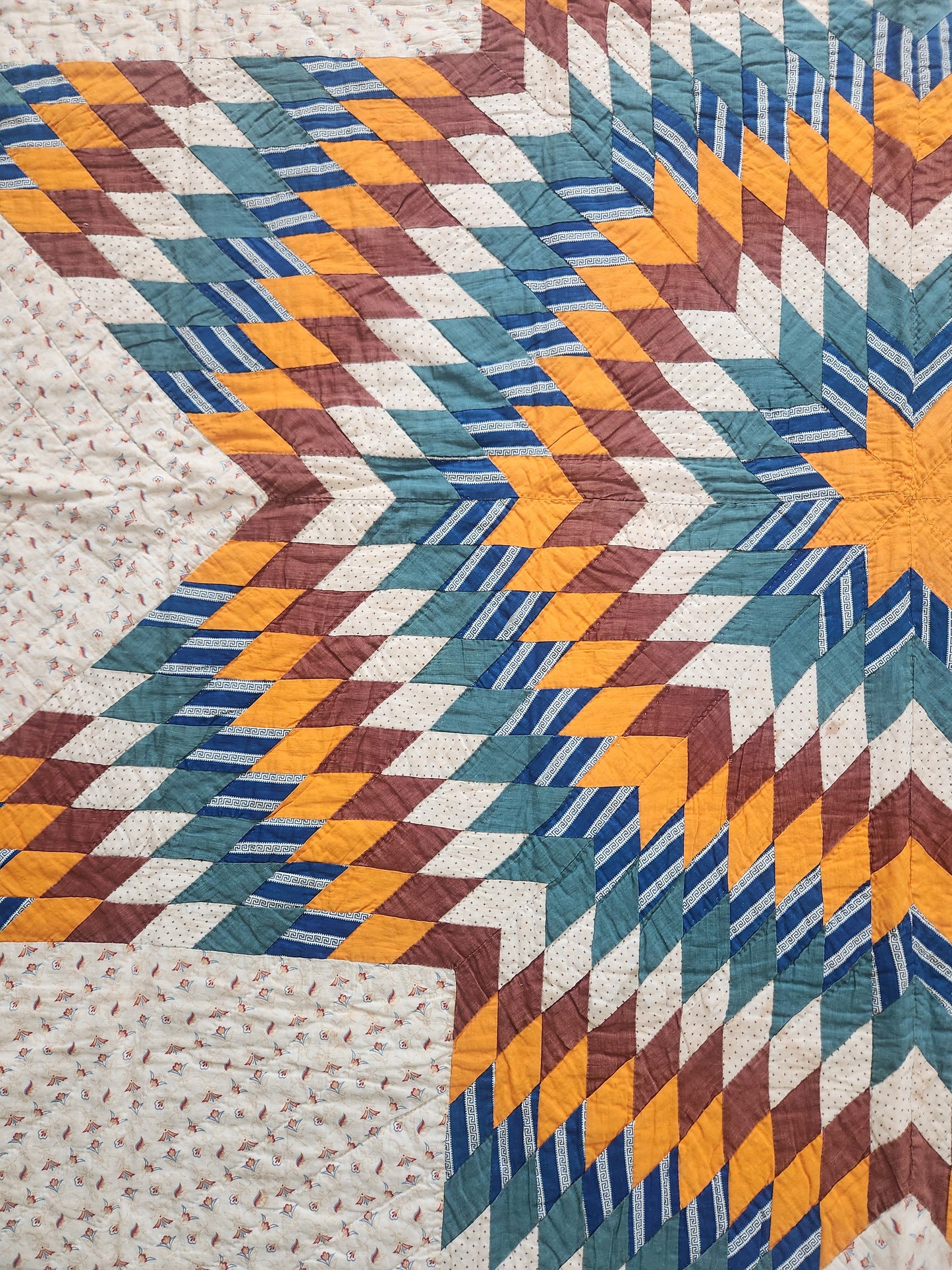 Vintage Lone Star Quilt c1920