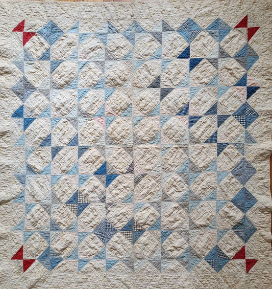 Antique Square in a Square Patchwork Quilt c1900