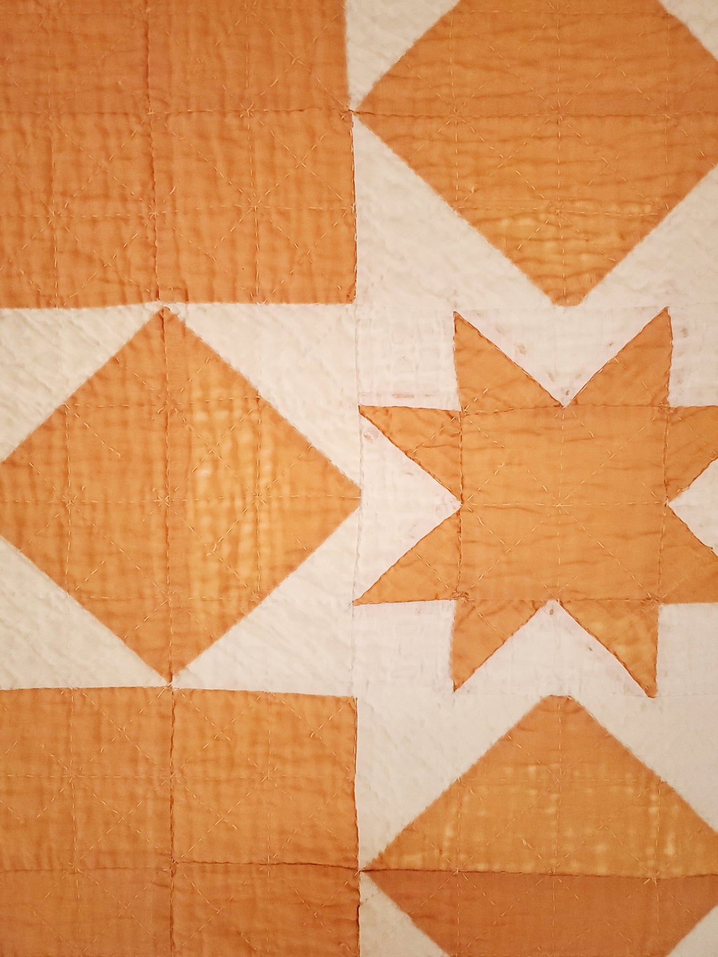 Peachy Star Vintage Quilt