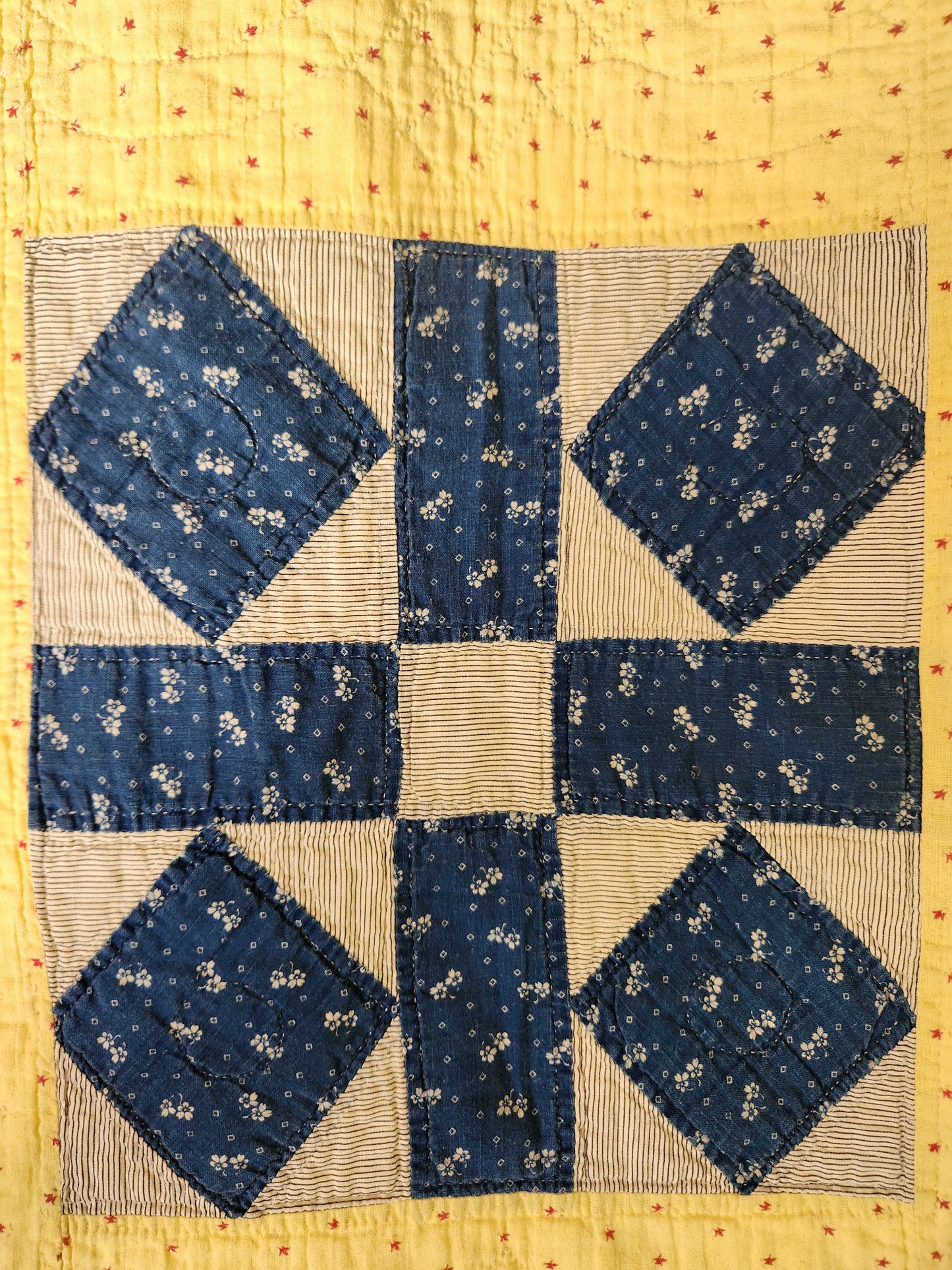 Antique Garden of Eden Patchwork Quilt c1900