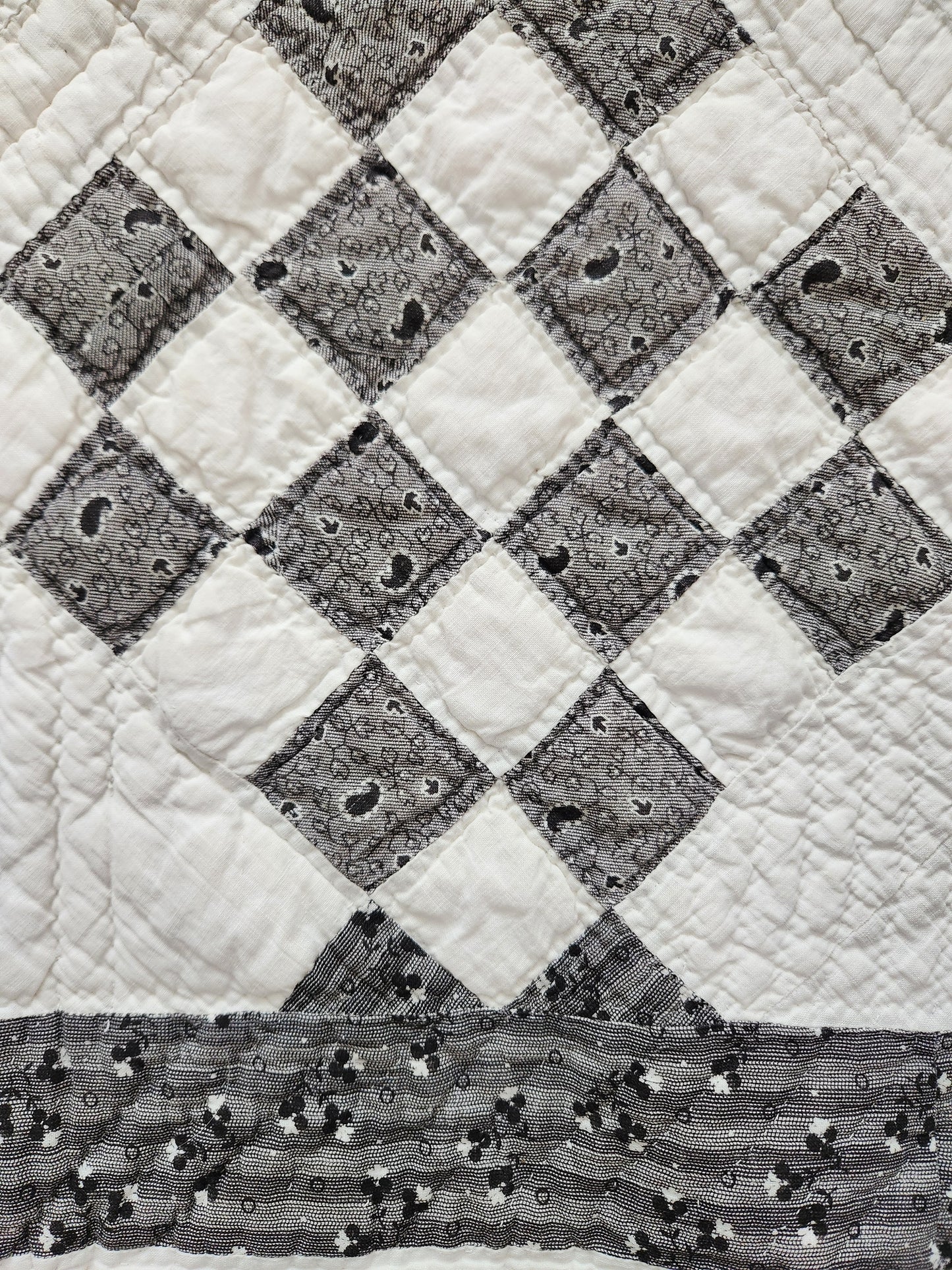 Antique Mourning Quilt c1900