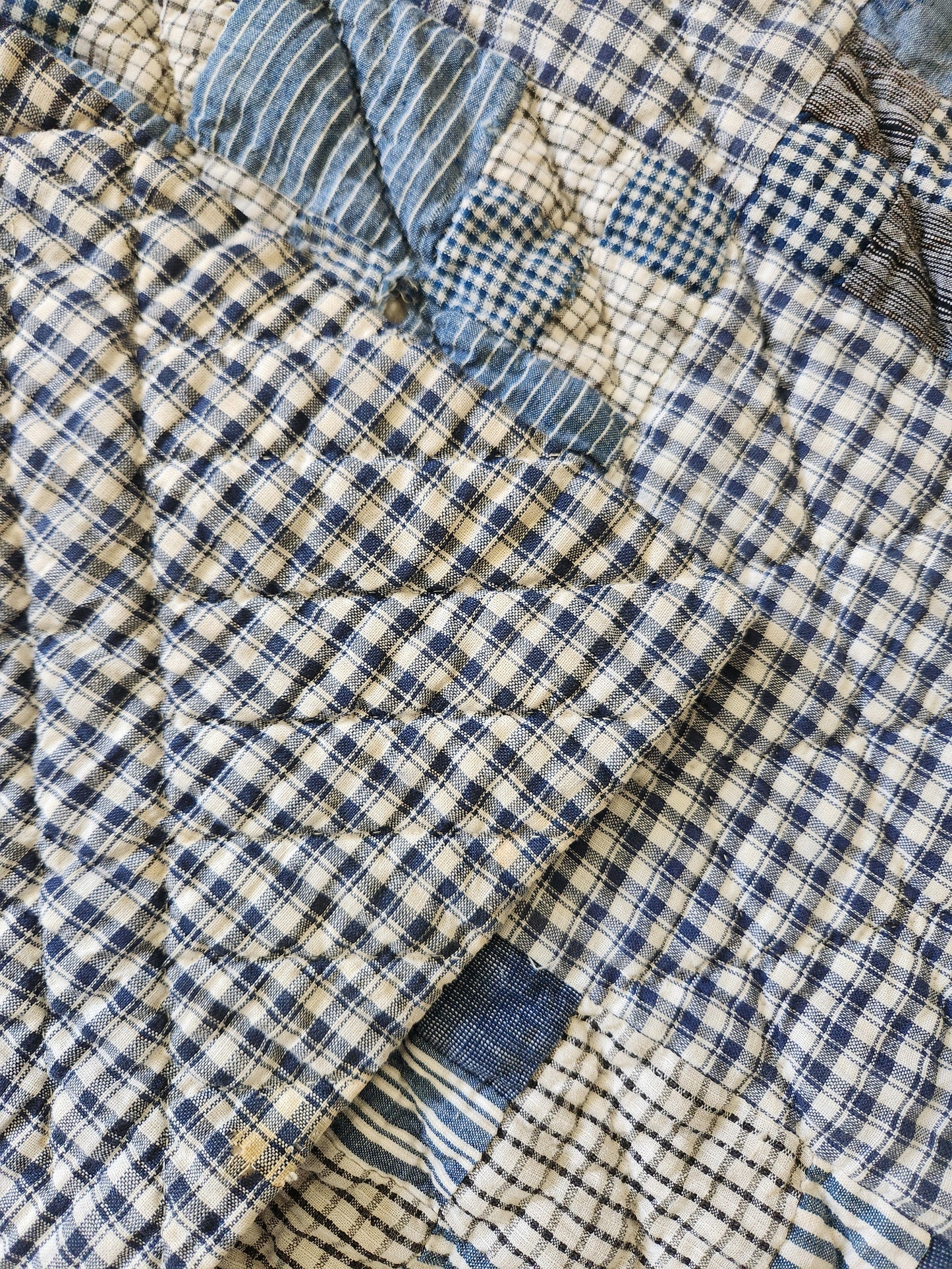 Vintage Plaid Patchwork Quilt