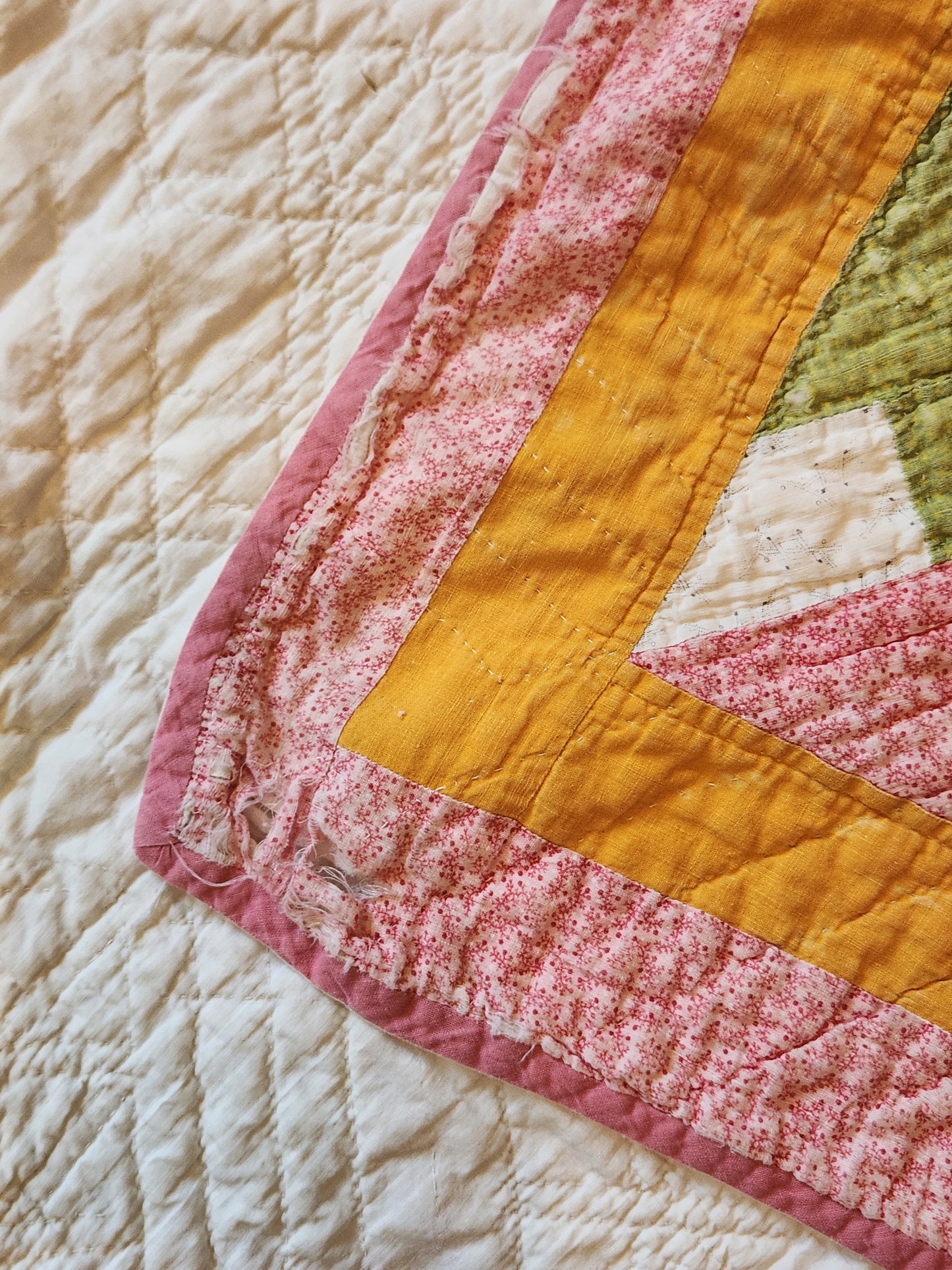 Antique Cactus Basket Quilt c1890