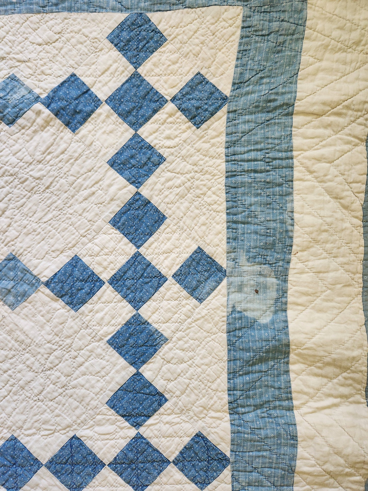 Nine Patch Crib Quilt c1890