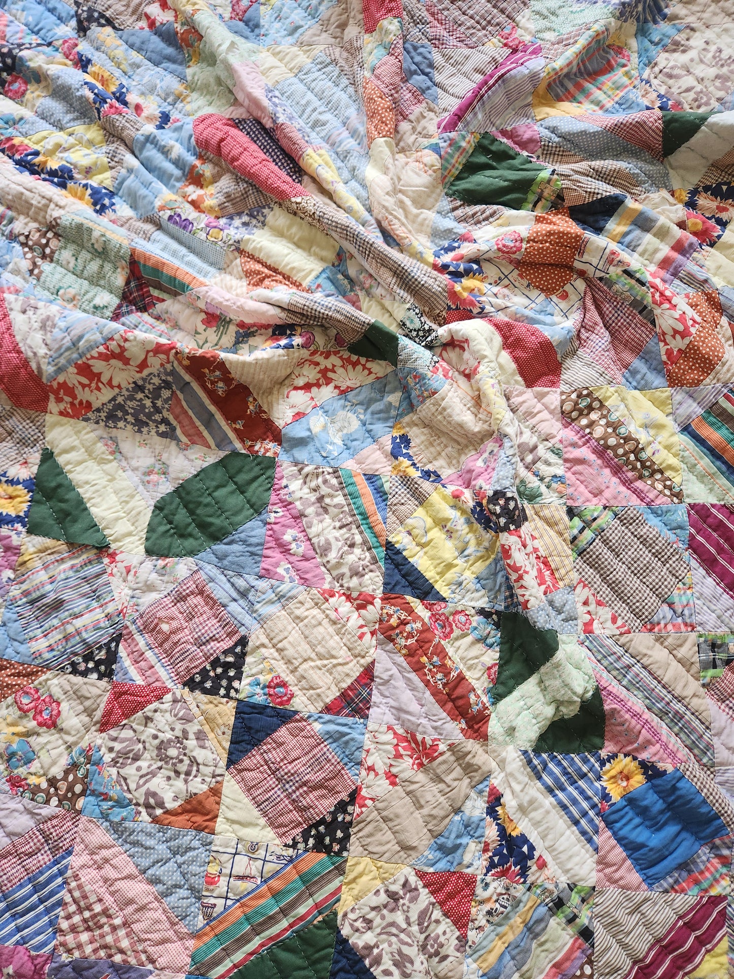 1940’s Feed Sack String Quilt