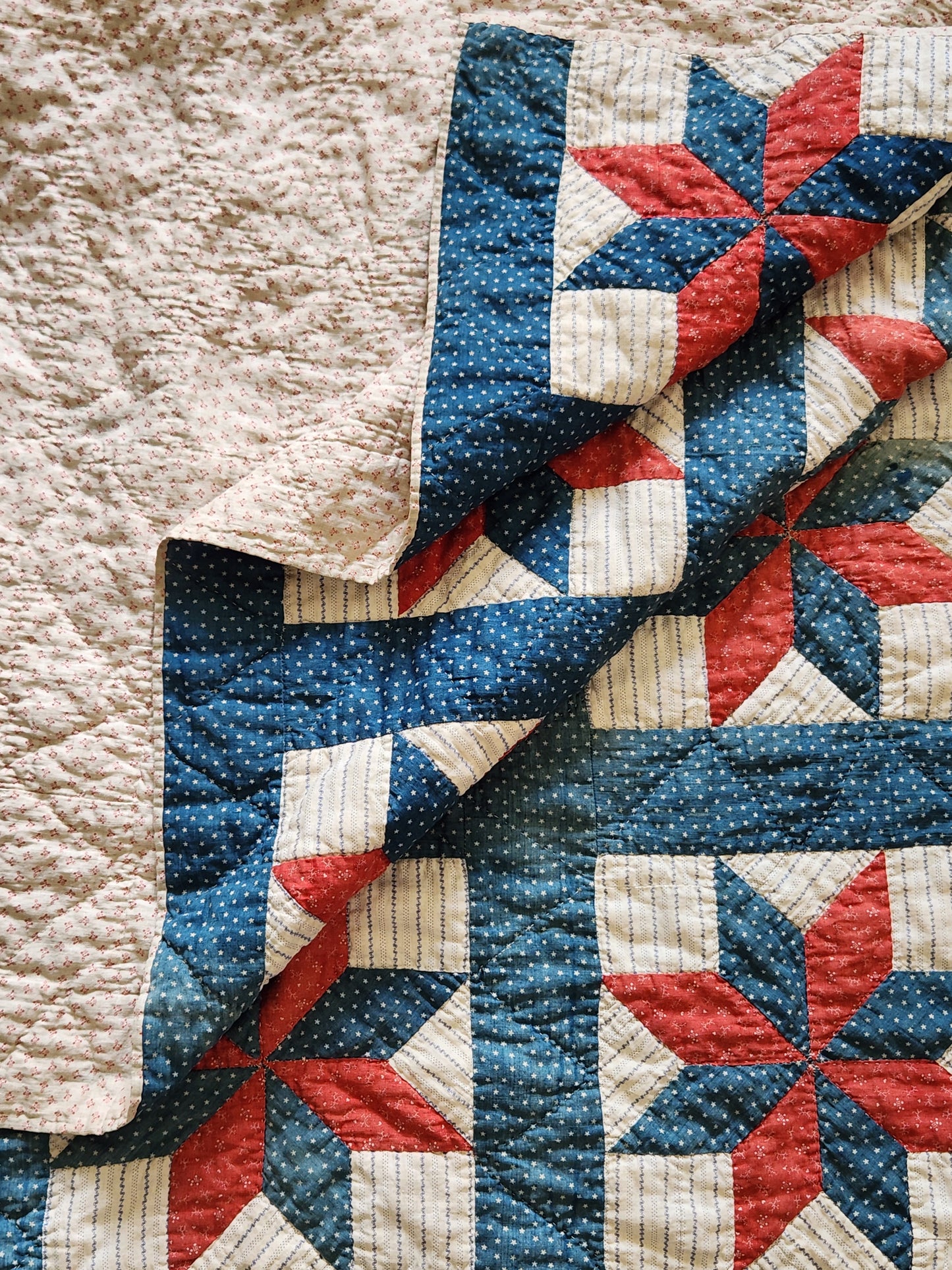 Red, White, & Blue Antique Star Quilt