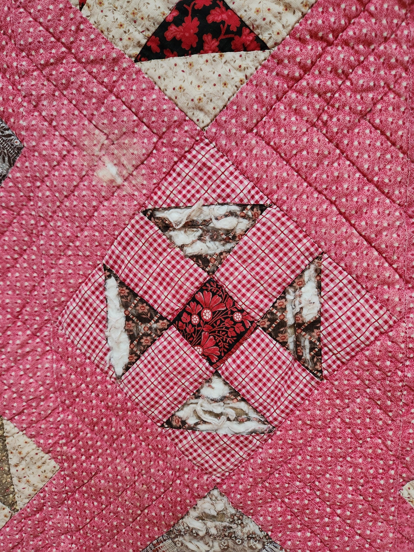 19th Century Pink Patchwork Quilt