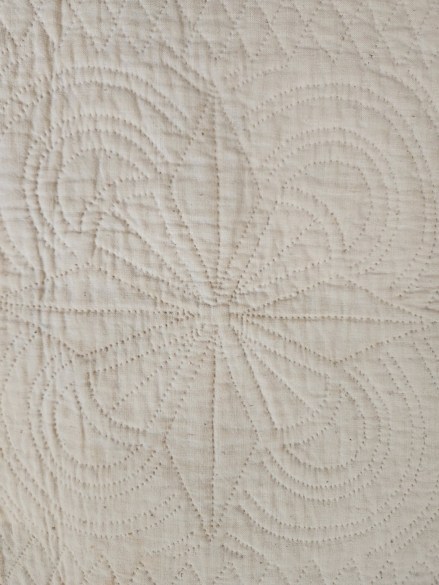 Antique Indigo & White Patchwork Crown Quilt c1890