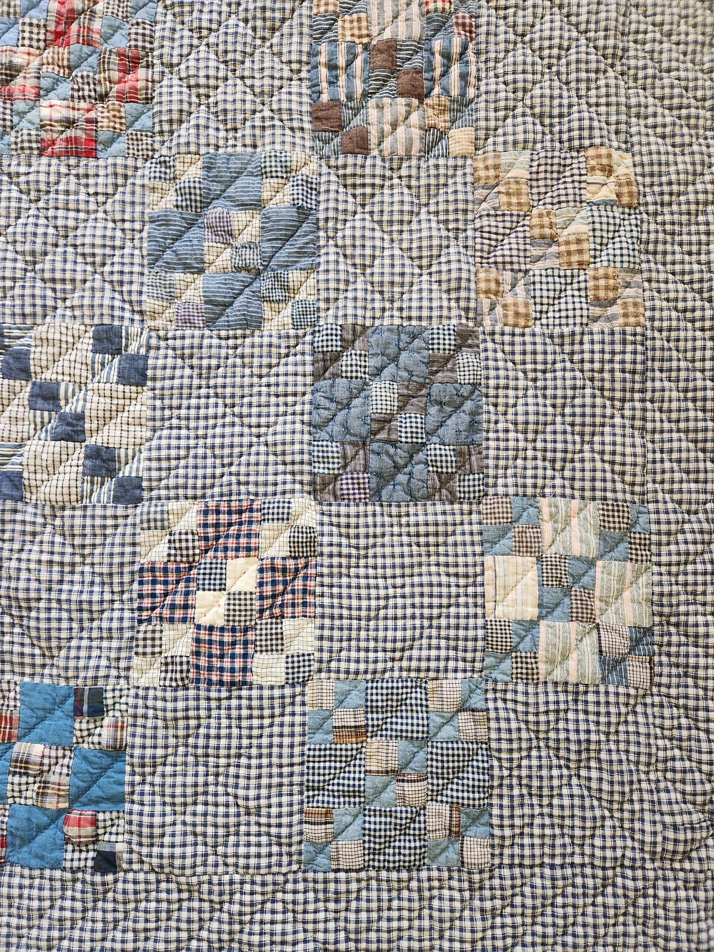 Vintage Plaid Patchwork Quilt