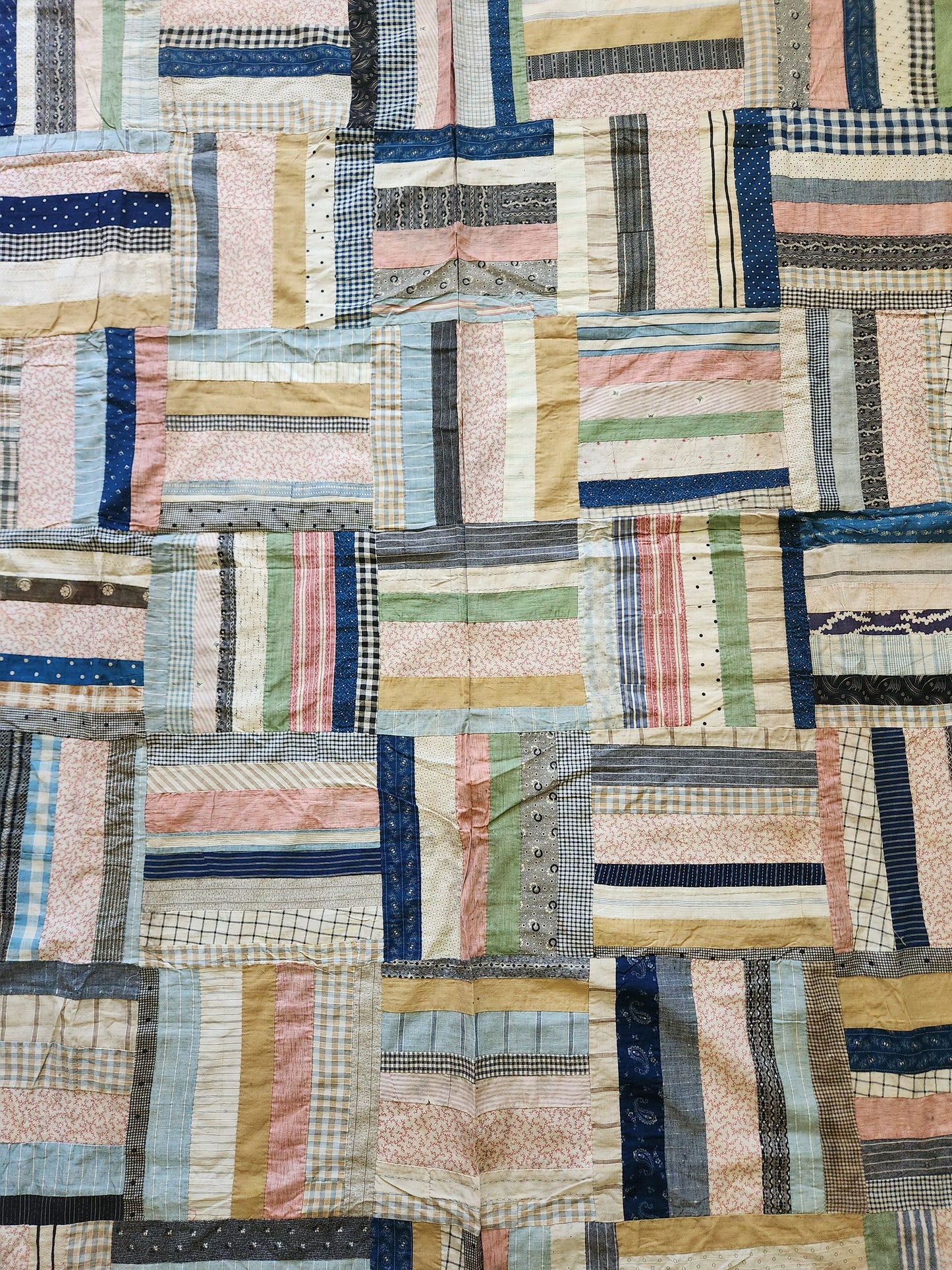 Strip Quilt Top c1920